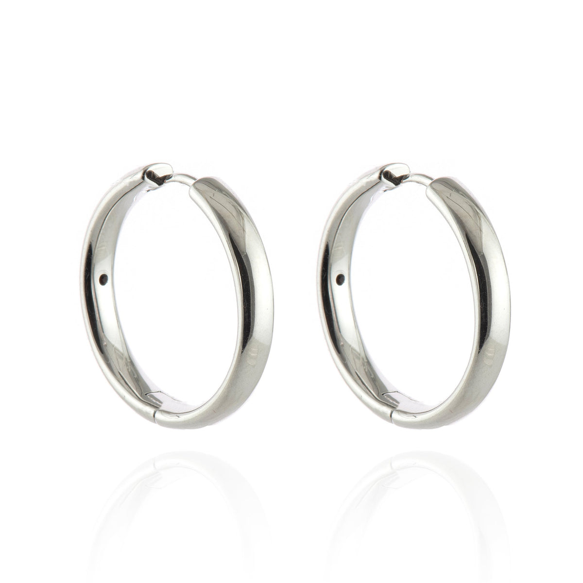 Sabrina Large 25mm Silver Hoop