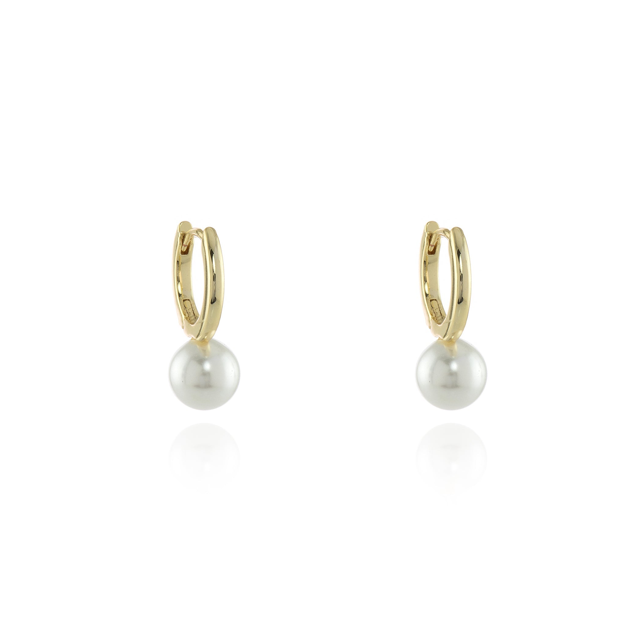 Cachet London Padma 8mm Pearl Gold Hoop