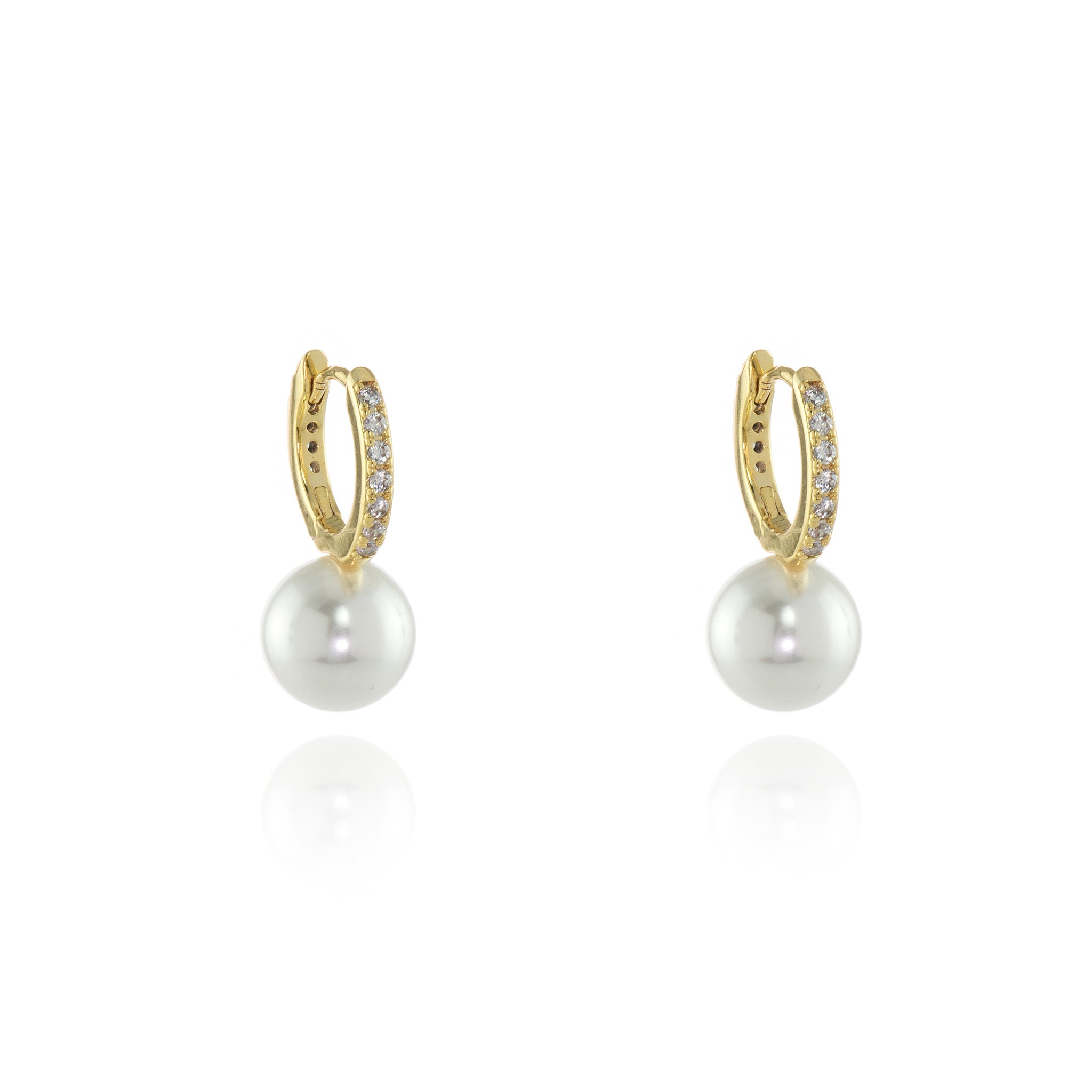 Cachet London Persia 10mm Pearl Gold Hoop