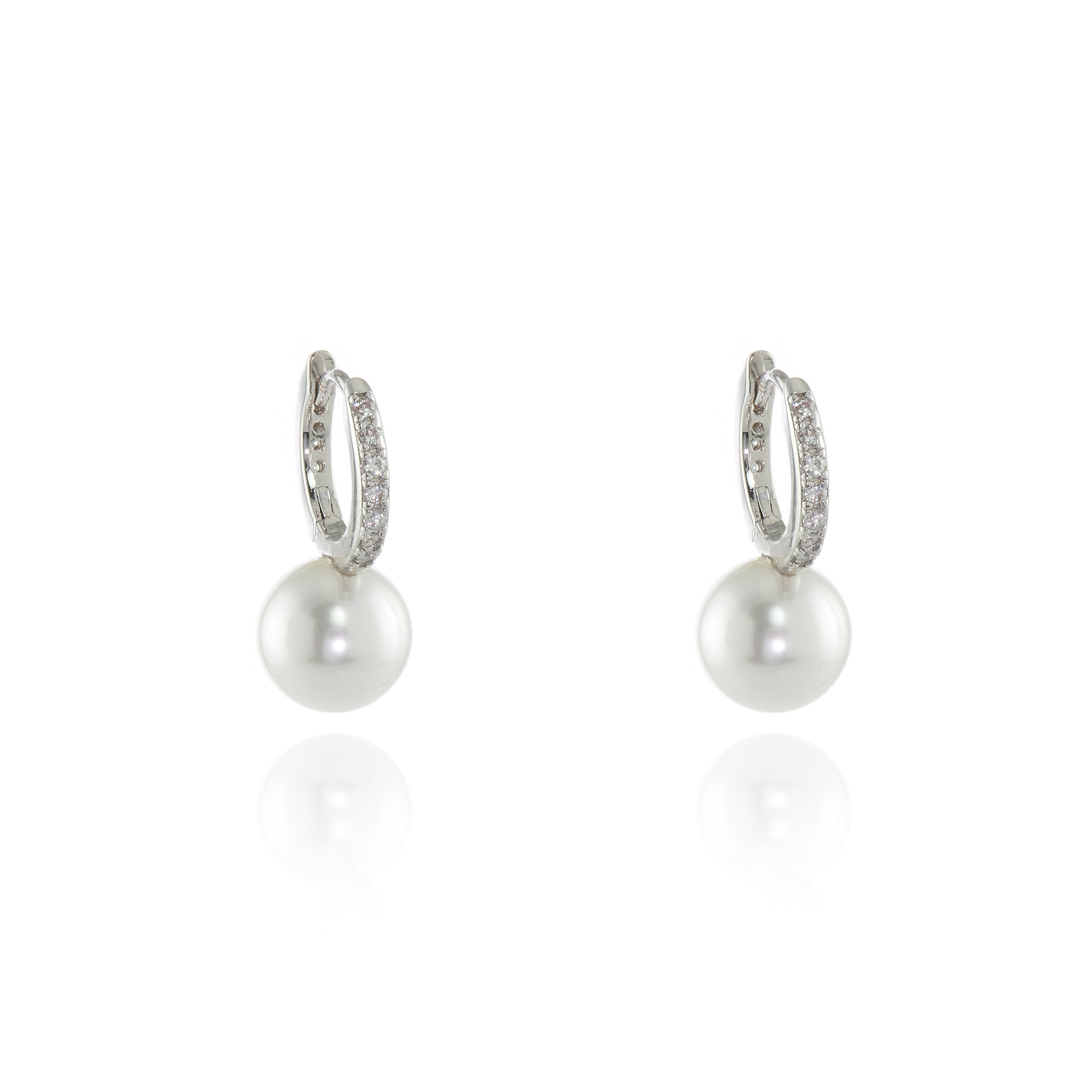 Cachet London Persia 10mm Pearl Silver Hoop