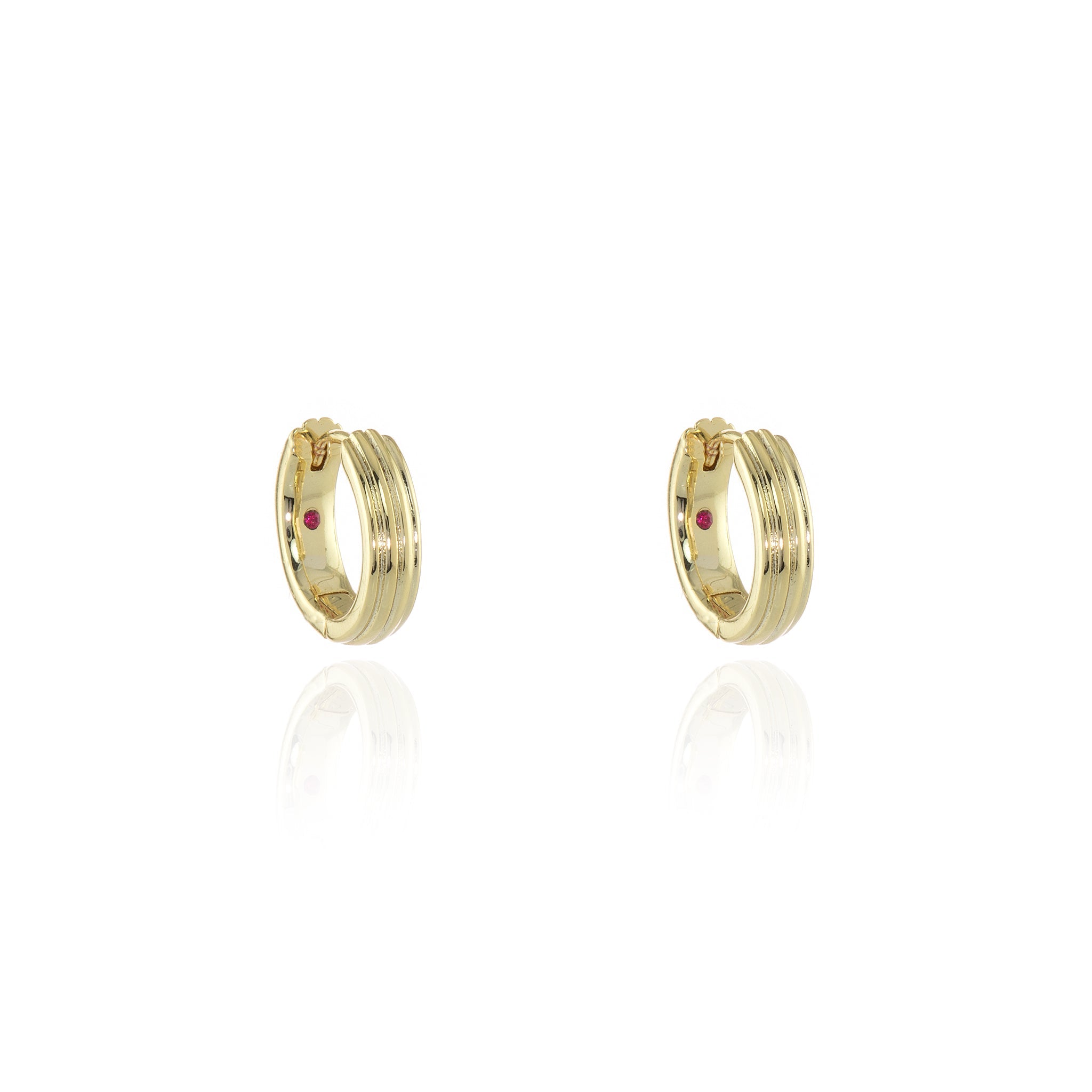 Cachet London Rivas Huggie 14mm Gold Hoop