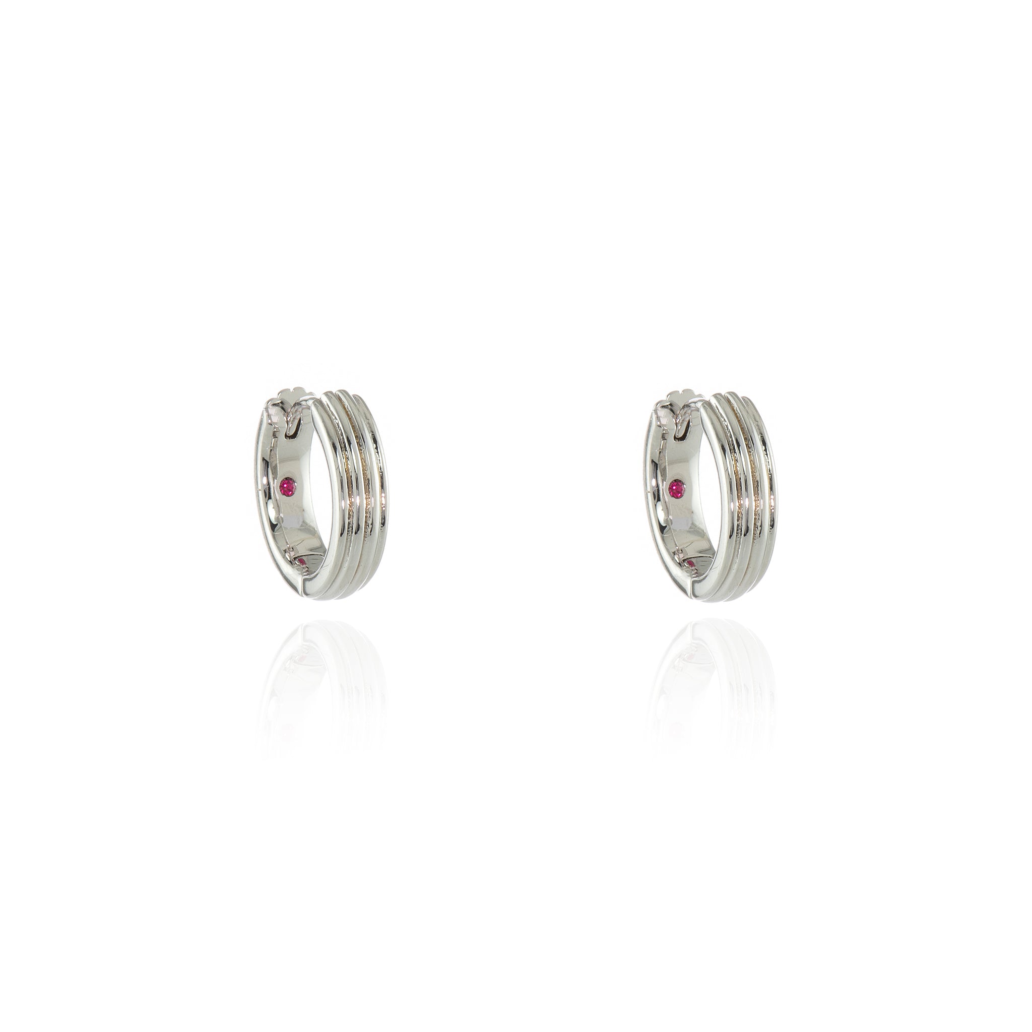 Cachet London Rivas Huggie 14mm Silver Hoop
