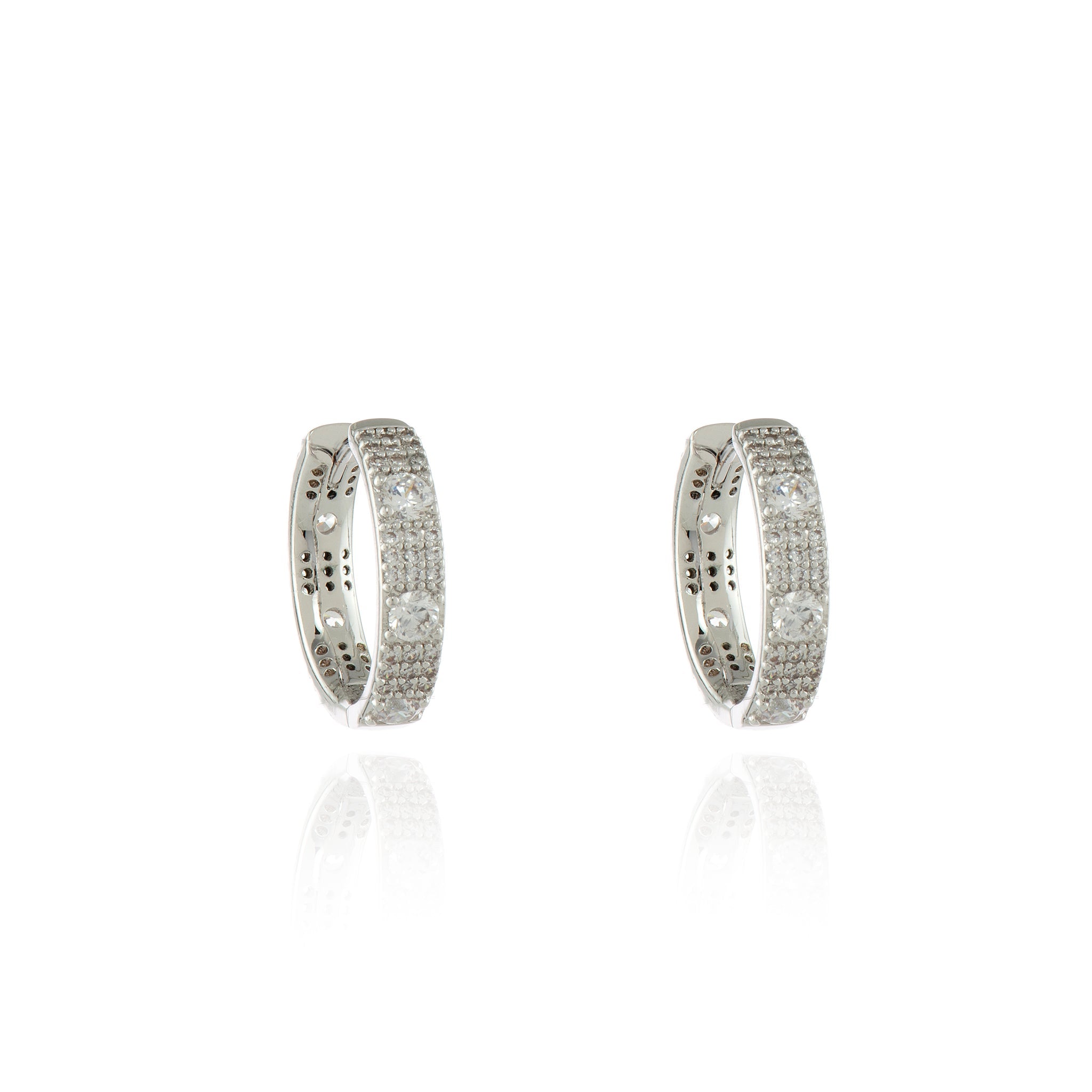 Cachet London Fellini Medium 18mm Silver Hoop