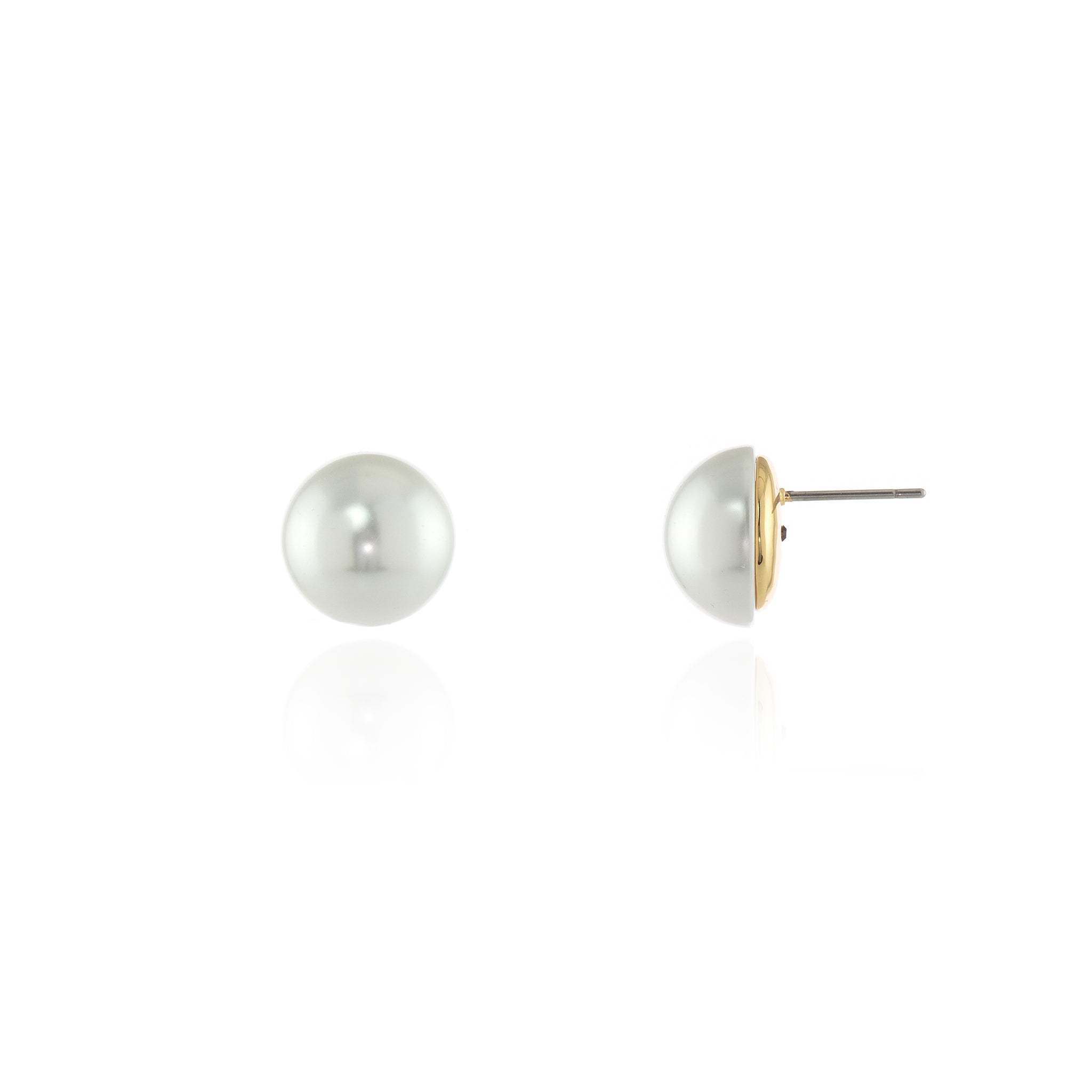 Cachet London Bibi 12mm Pearl Gold  Earrings