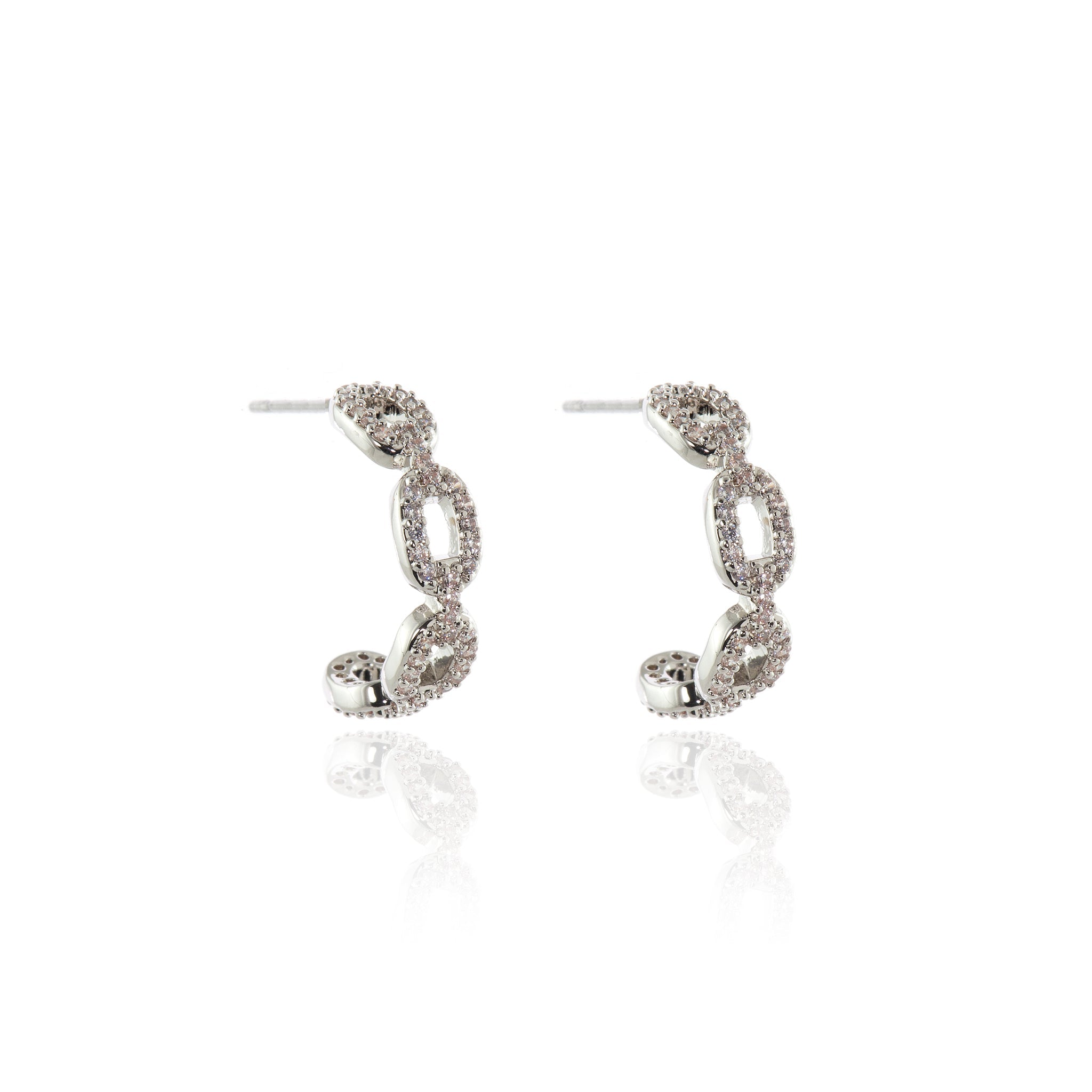 Cachet London Freya  Silver Hoop Earrings