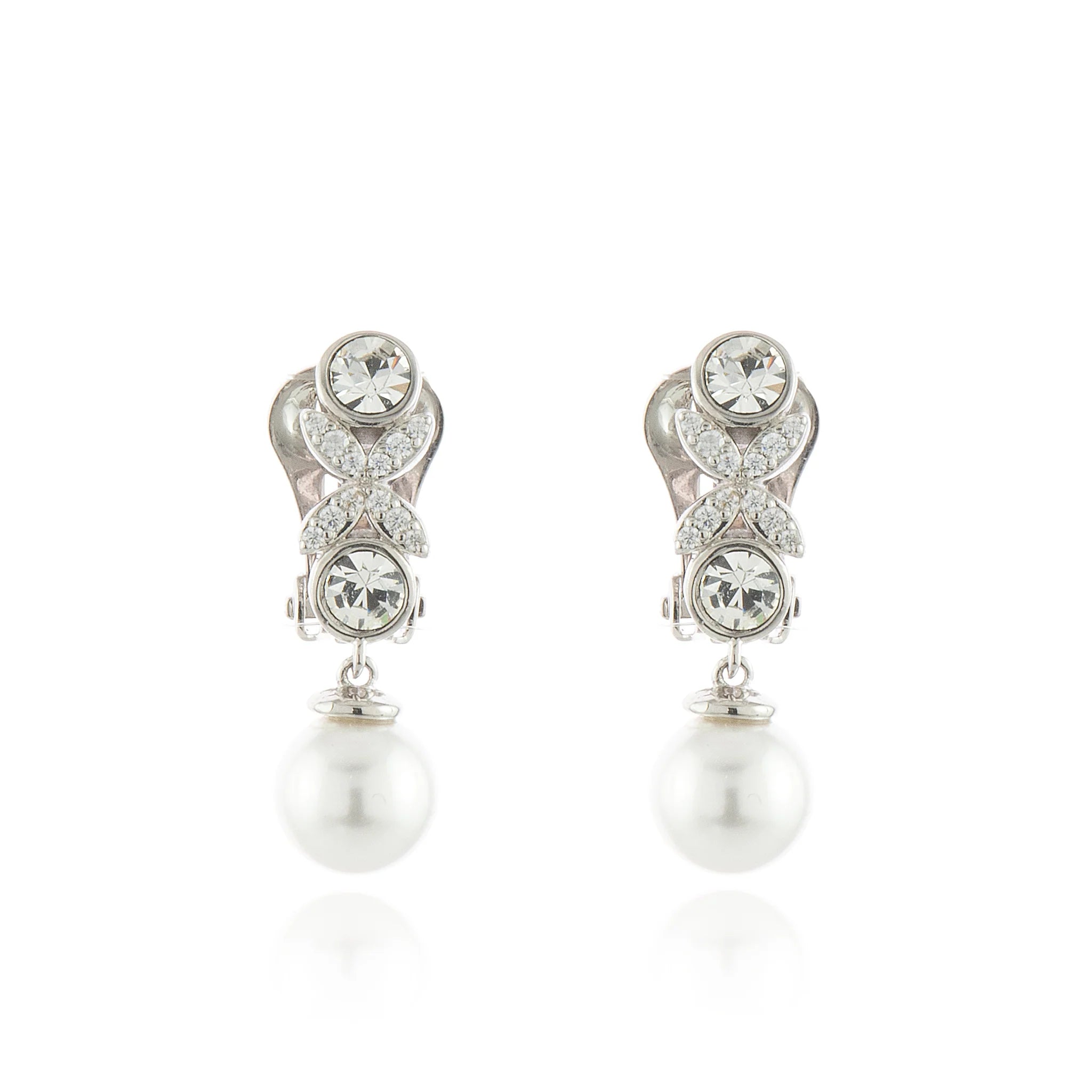Cachet London Petra Silver Clip On Earrings