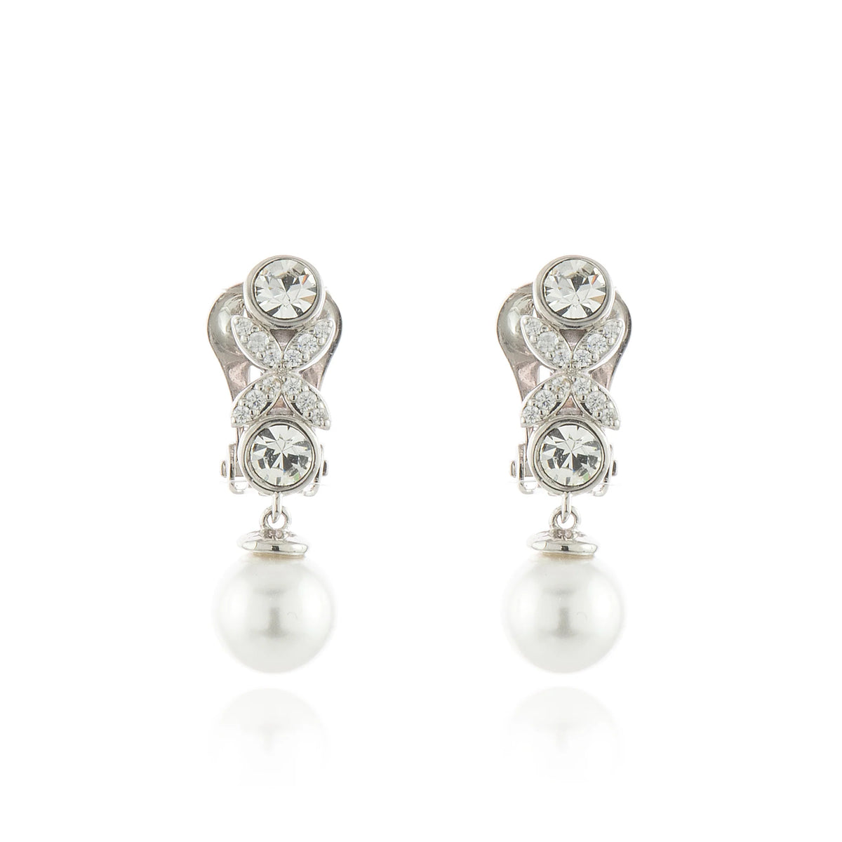 Cachet London Petra Silver Clip On Earrings