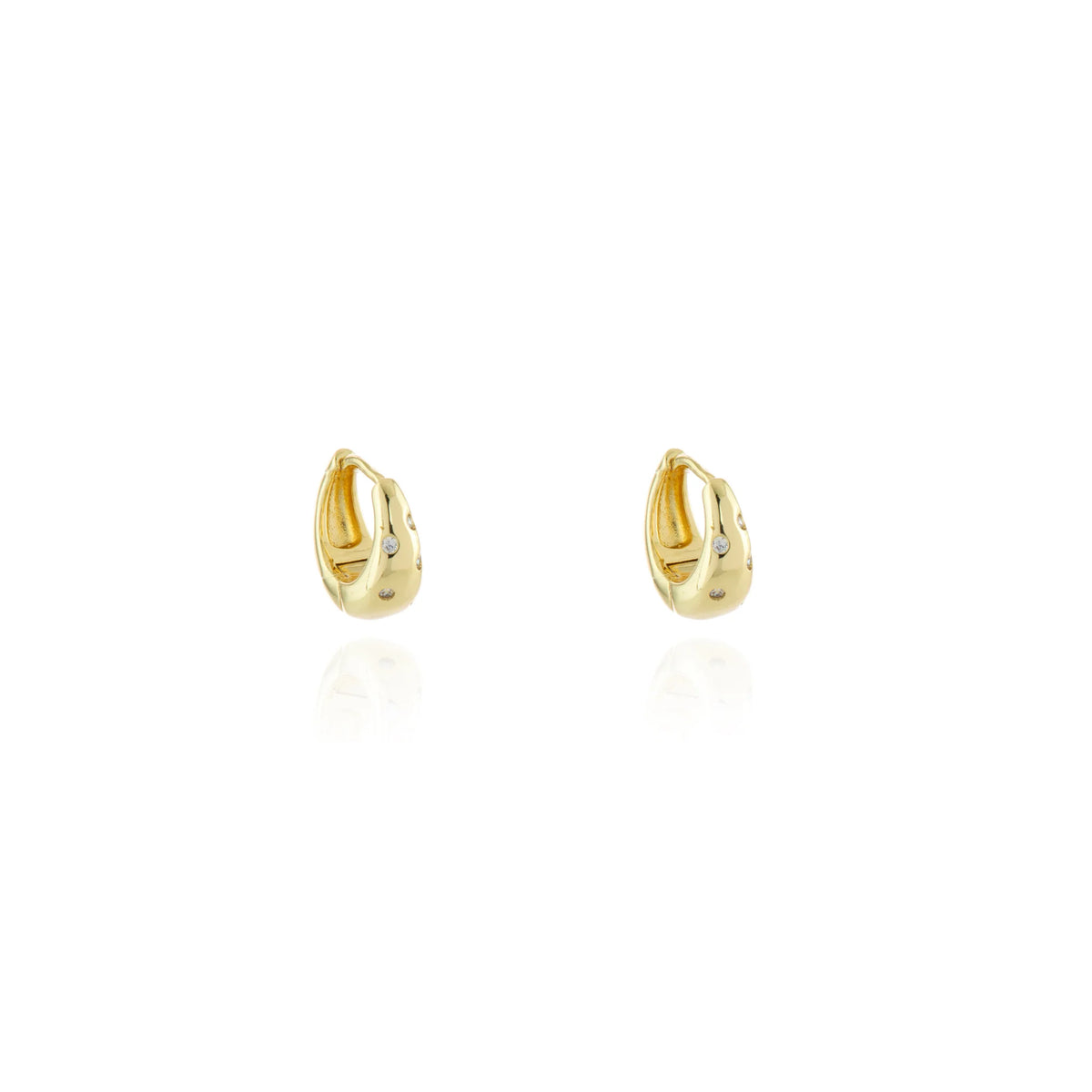 Cachet London Gefen Gold Hoop Earrings