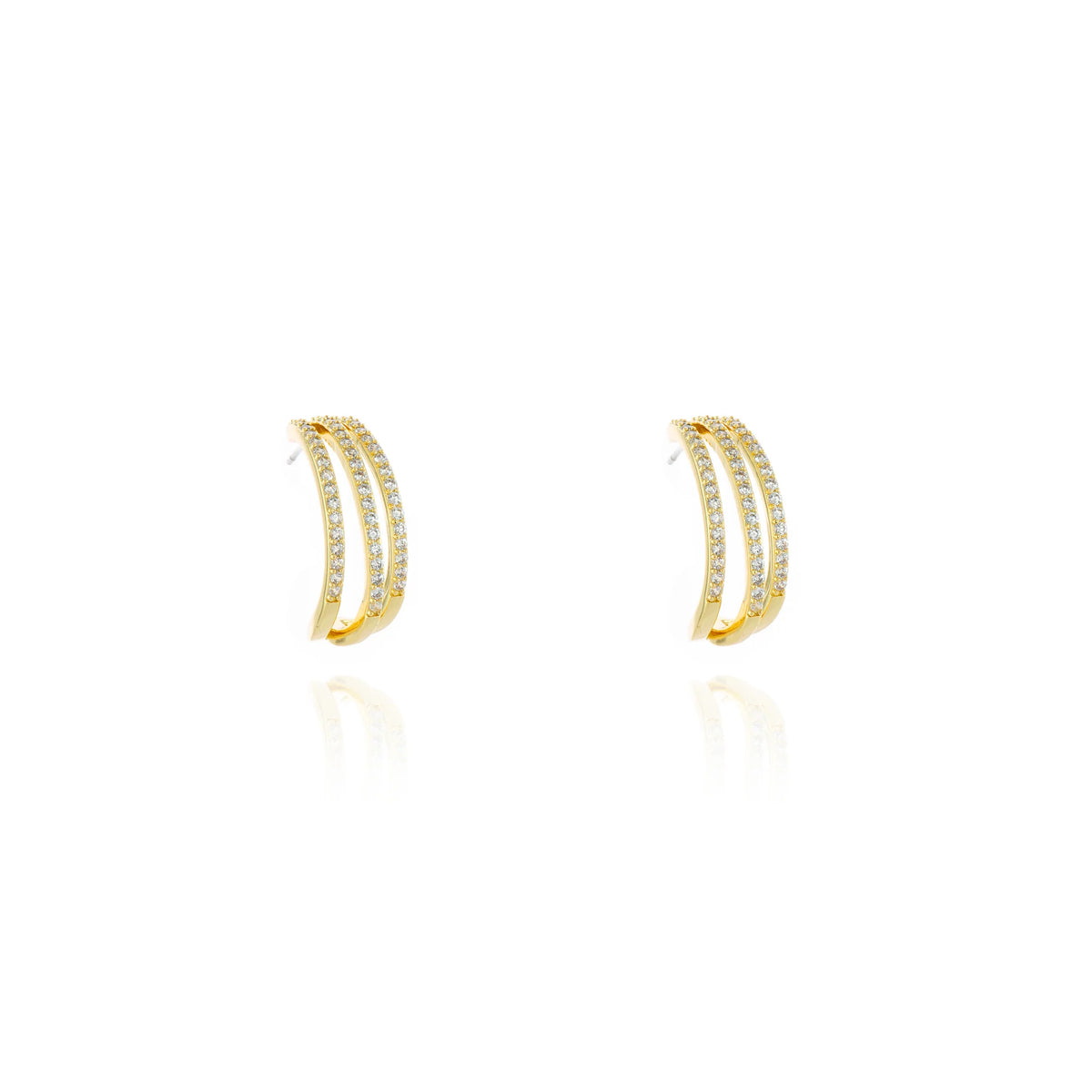 Cachet London Domani  Gold Hoop Earrings