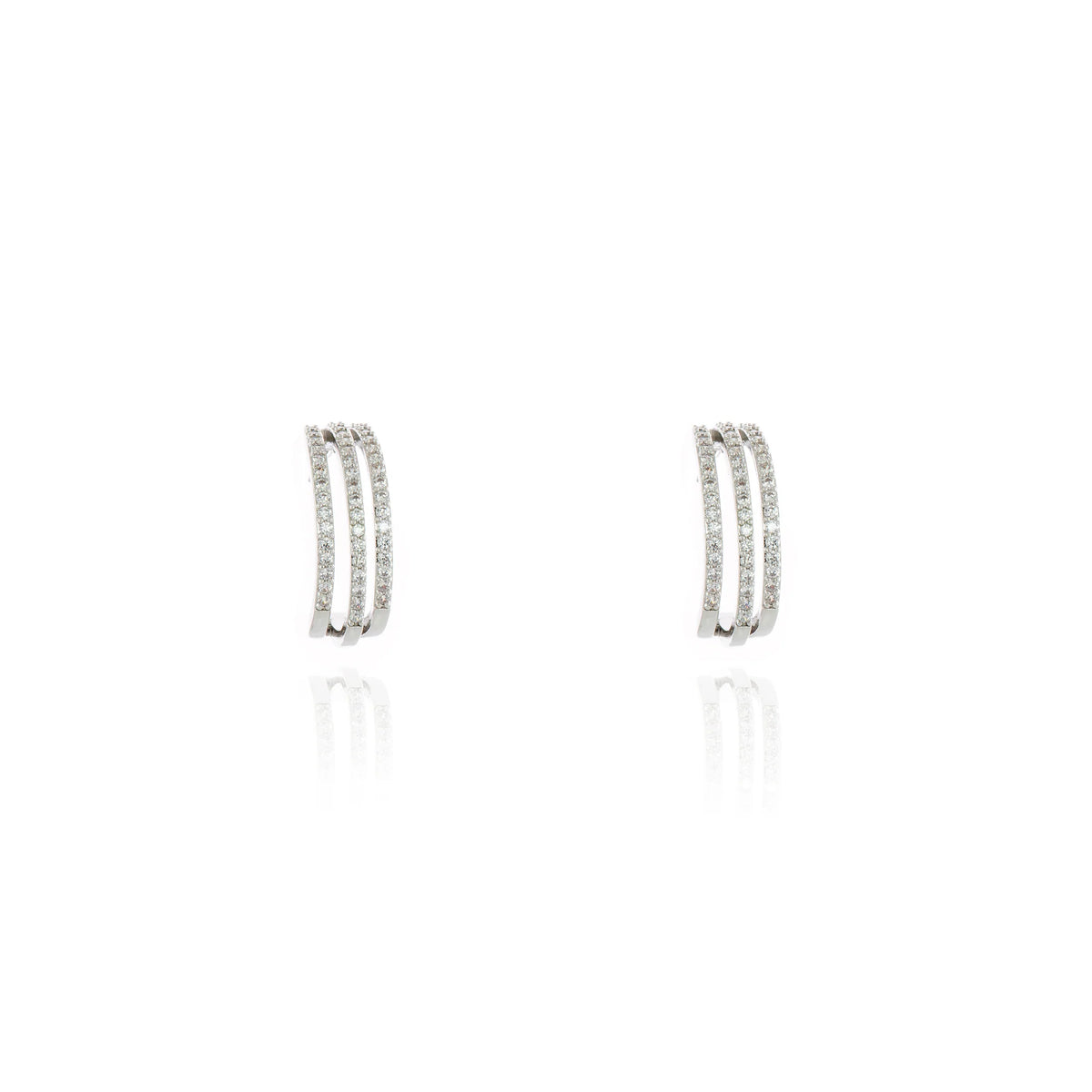 Cachet London Domani Silver Hoop Earrings