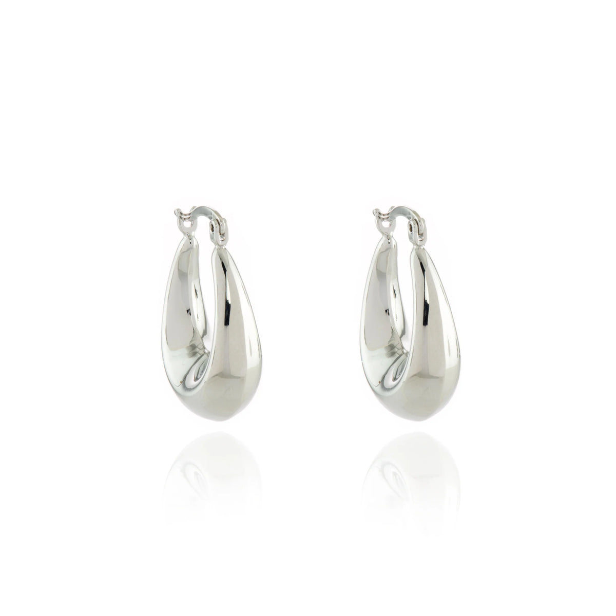 Cachet London Berdine Silver Hoop Earrings