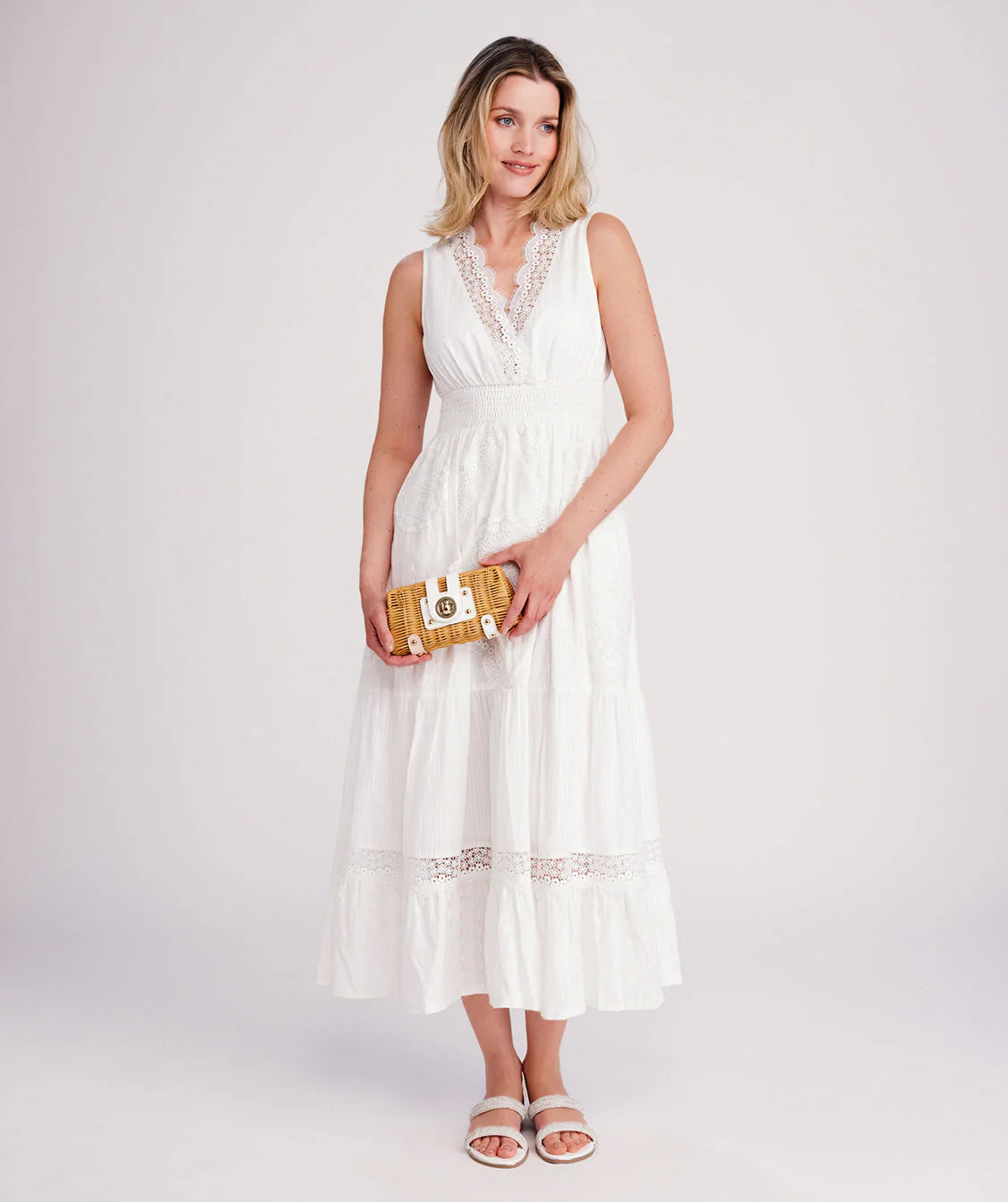 Acapulco - Lace Empire Waist Maxi Dress