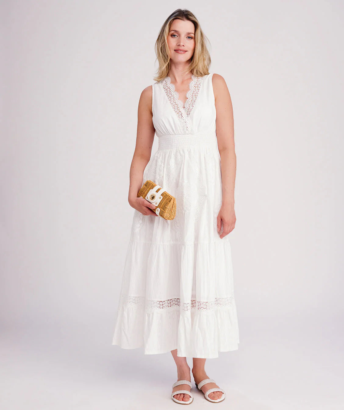 Acapulco - Lace Empire Waist Maxi Dress