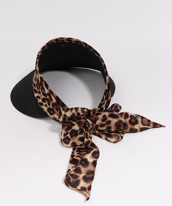 Augusta - Straw Visor with Chiffon Tie