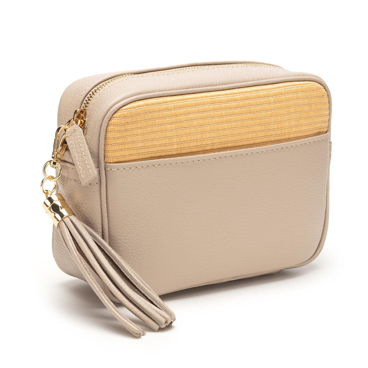 Elie Beaumont Raffia Crossbody - Biscuit
