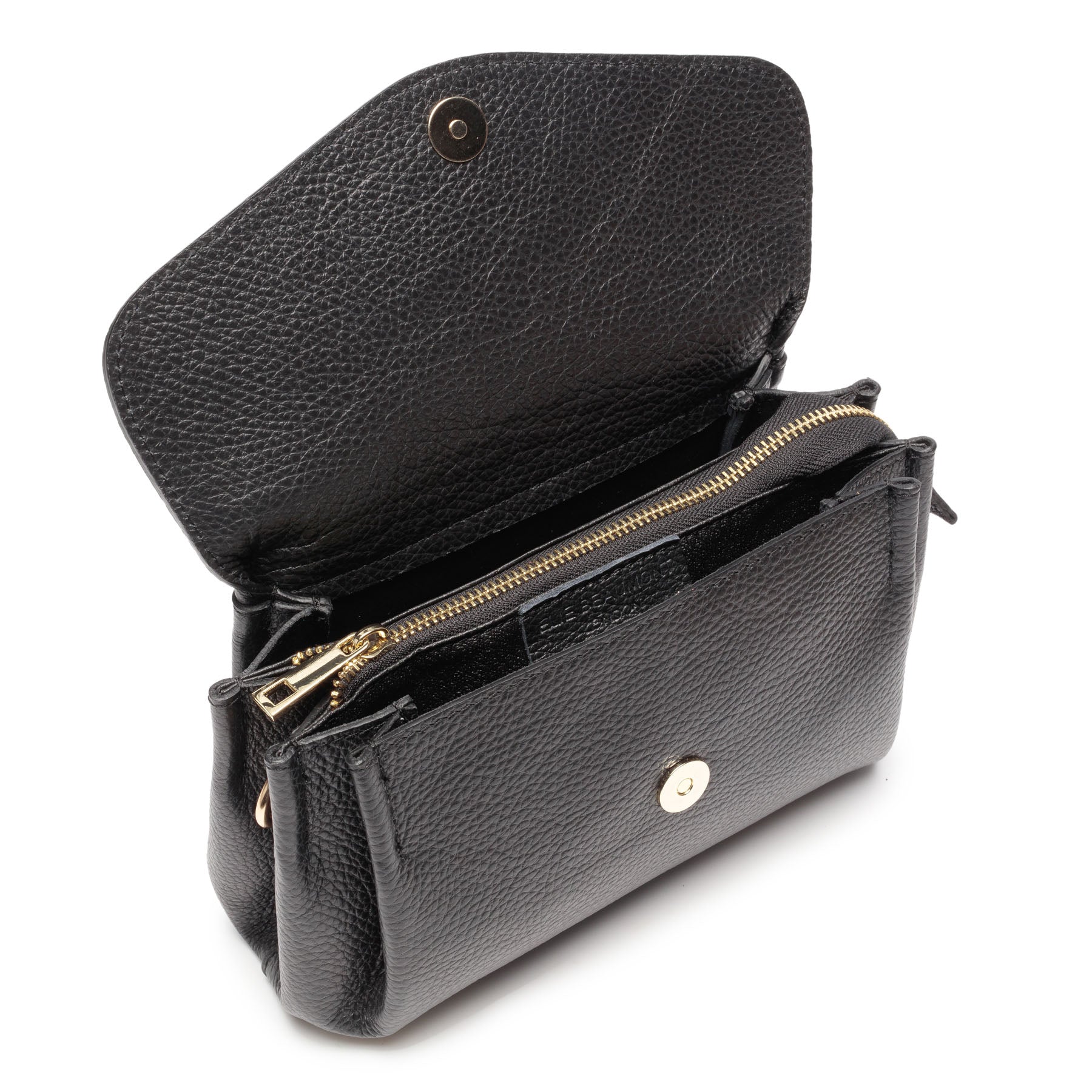 Elie Beaumont Envelope Black ( Silver Chevron Strap)