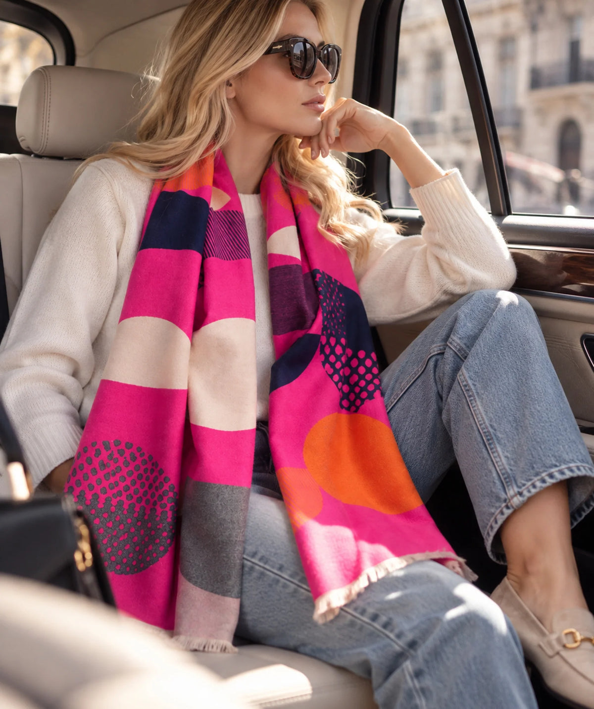 Bonnie - Oversized Statement Print Scarf