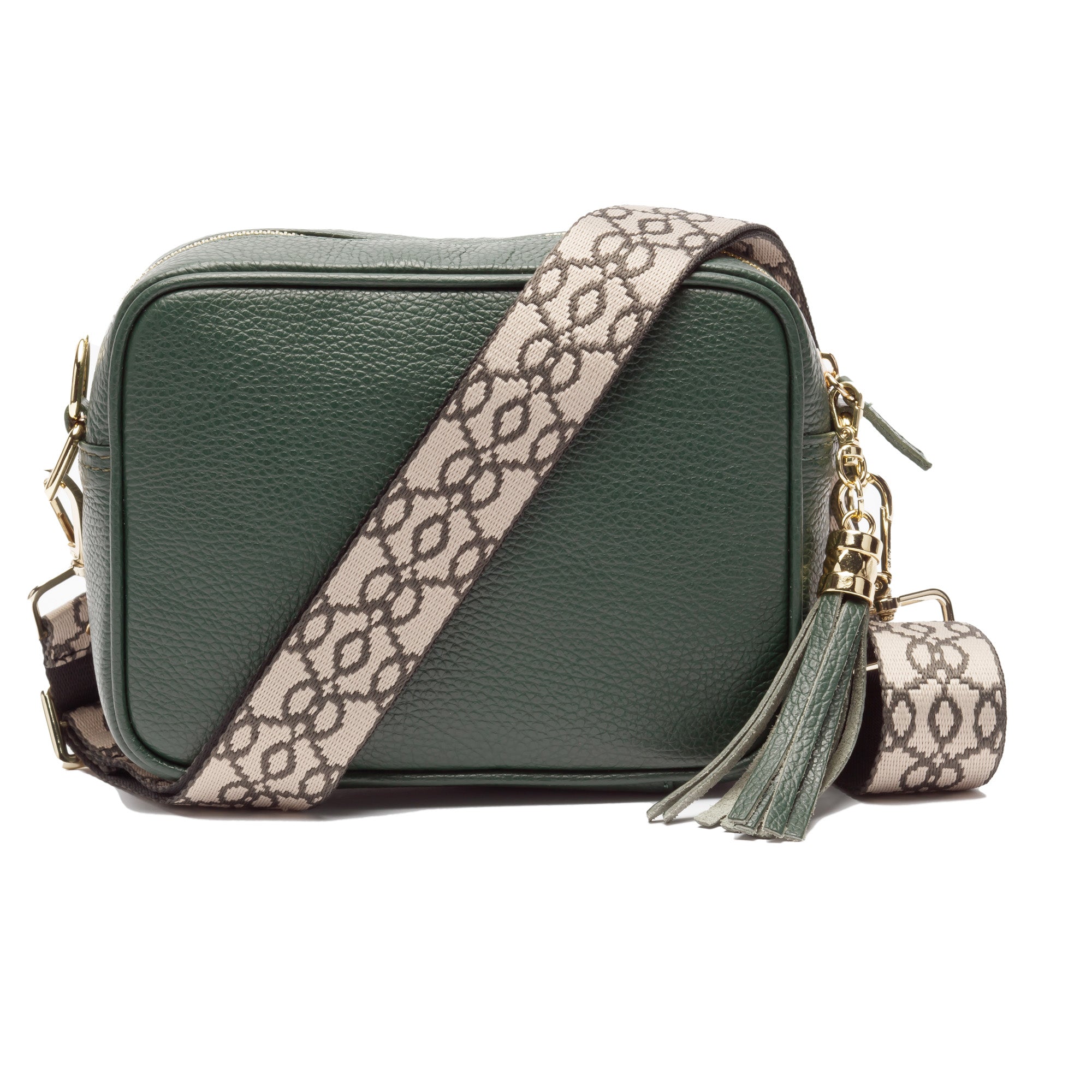 Elie Beaumont Crossbody Tassel Bottle Green