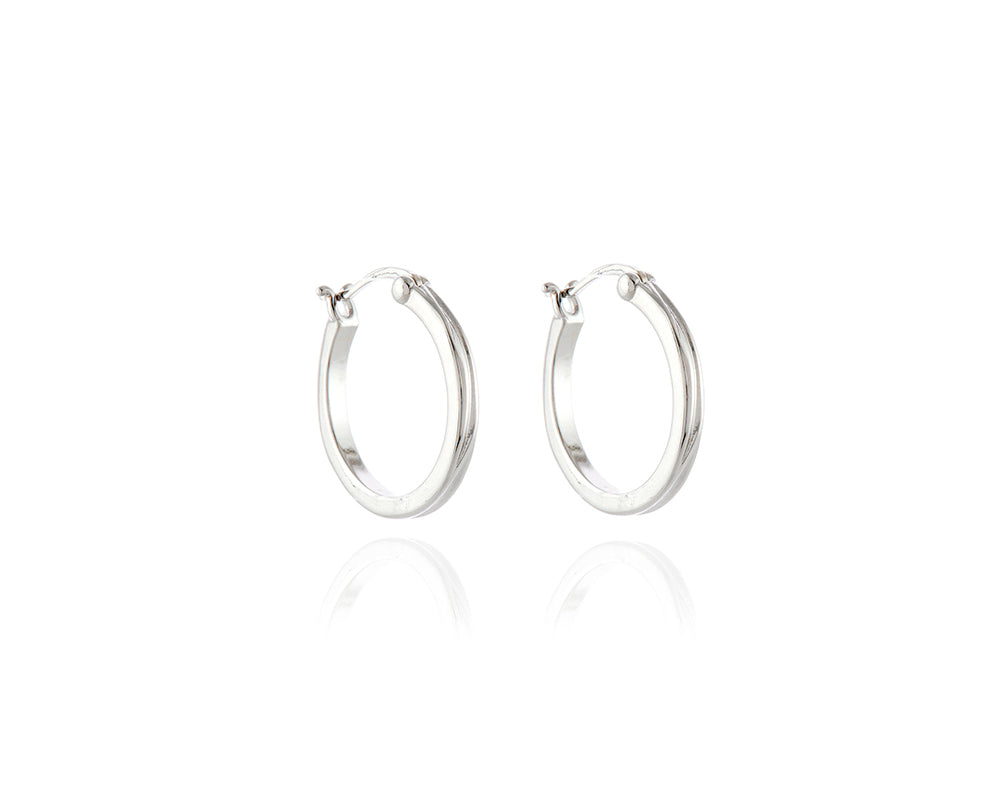 Keely 12mm Silver Earrings