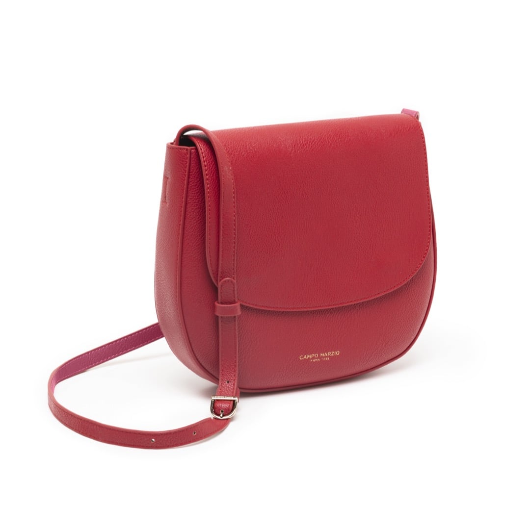 Campo Marzio Kym Saddle Bag - Cherry Red Fuchsia