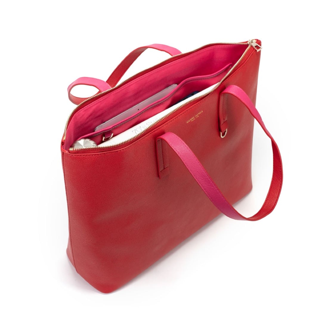 Campo Marzio Winona Shopping Bag - Cherry Red Fuchsia