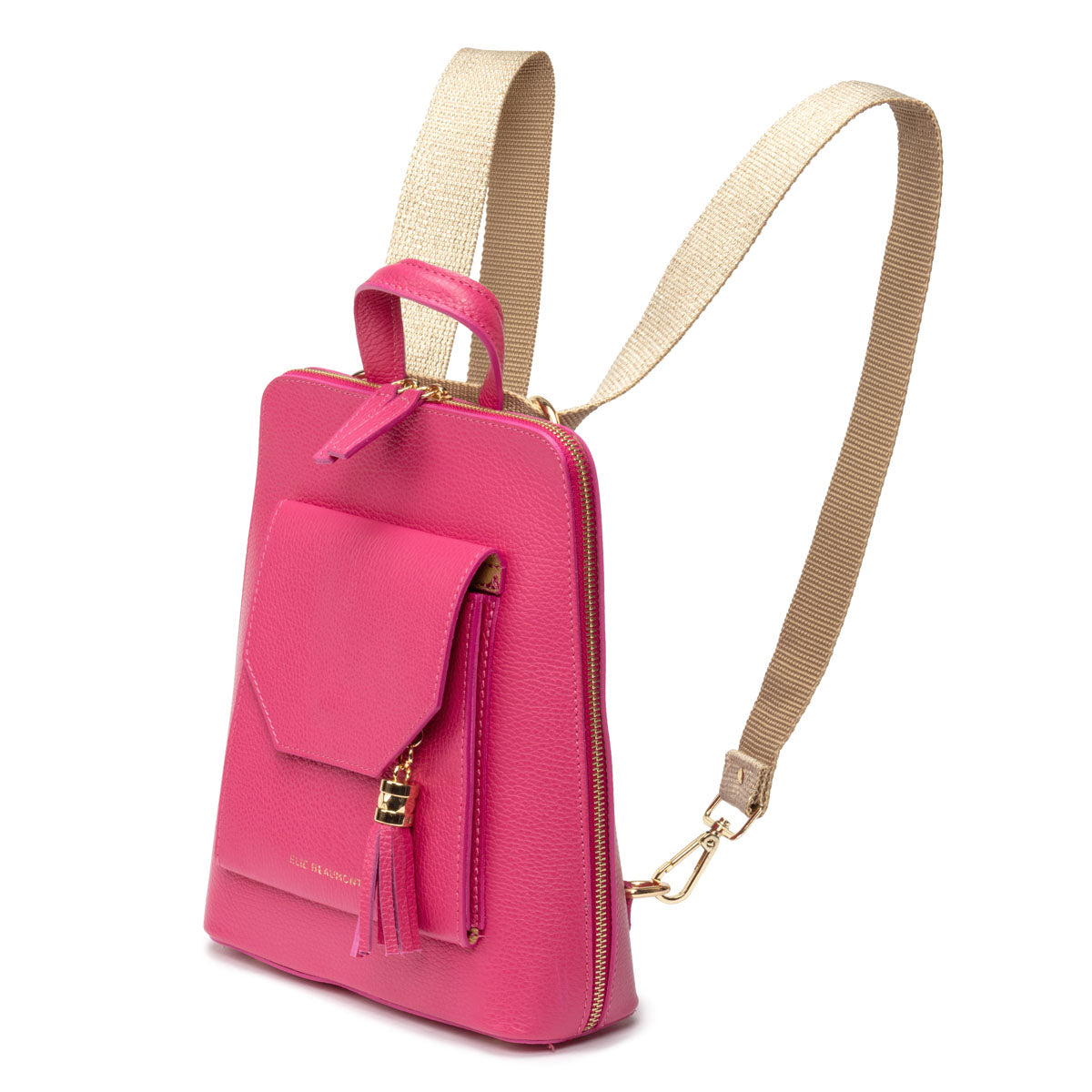 Elie Beaumont Verso Backpack/Crossbody Cerise