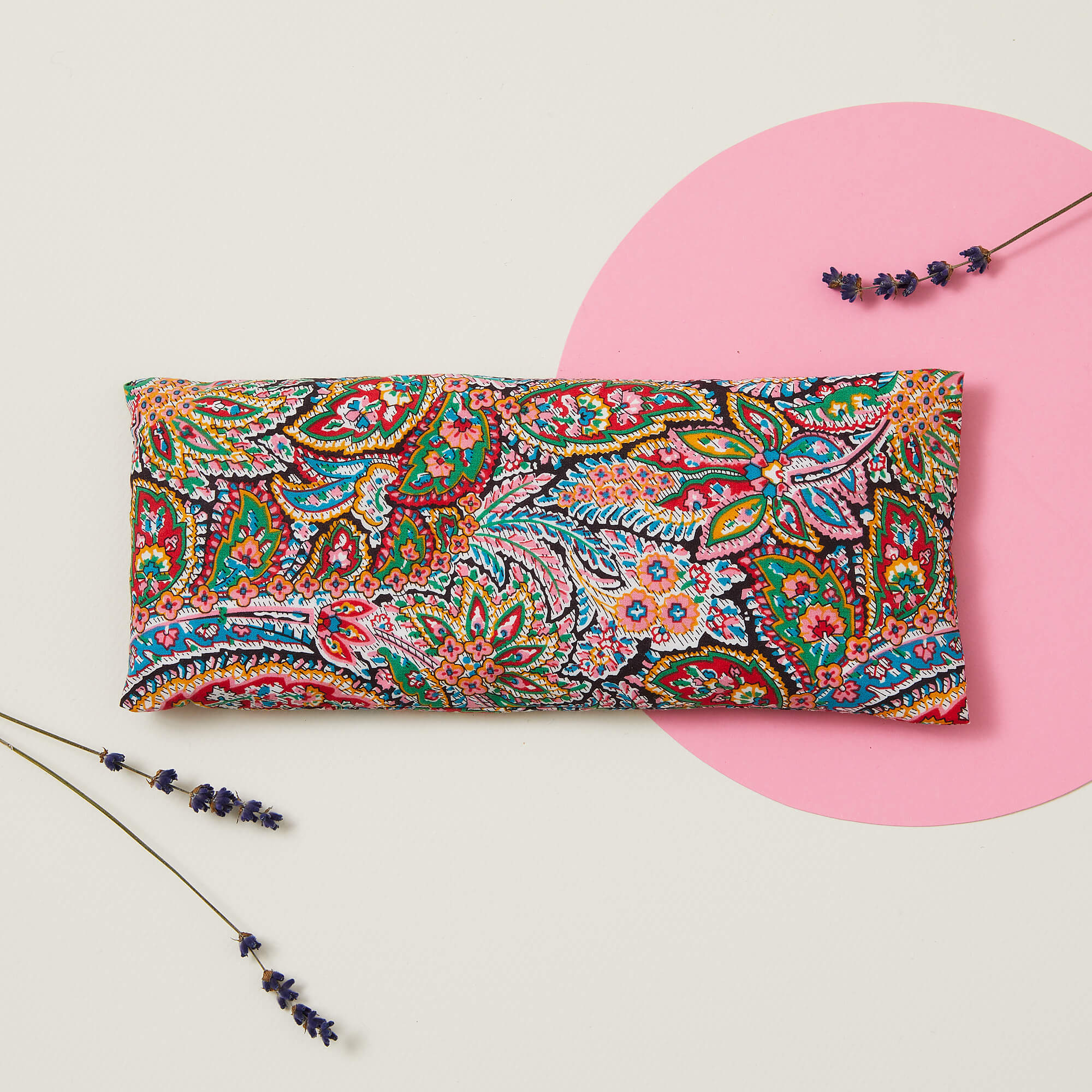 Clarity Blend Relaxation Eye Pillow Red Paisley Pattern