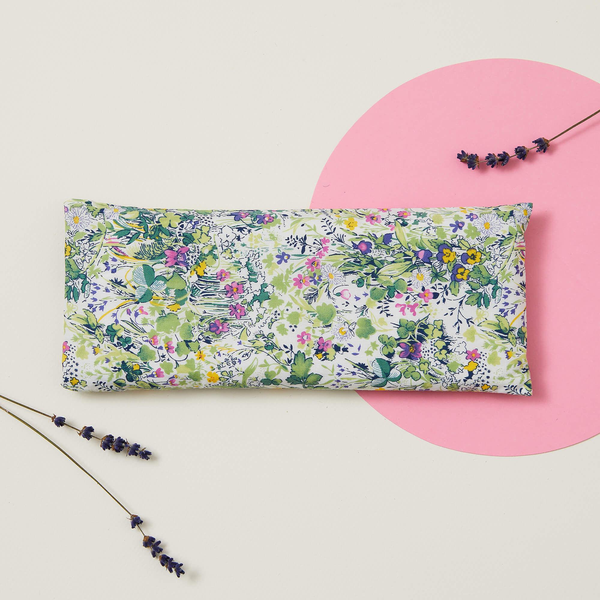 Clarity Blend Relaxation Eye Pillow Green Garden Pattern