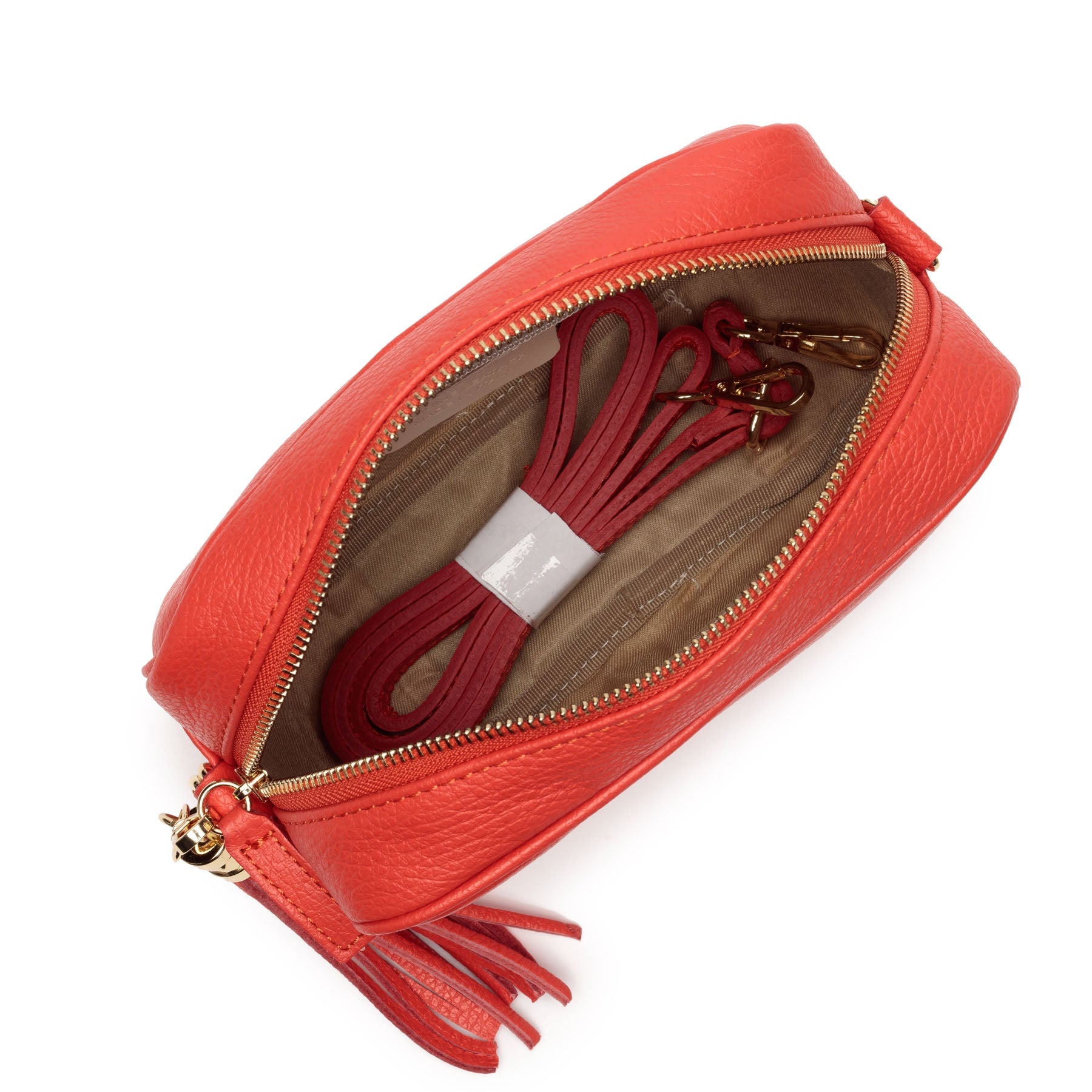 Elie Beaumont Crossbody Tassel Coral