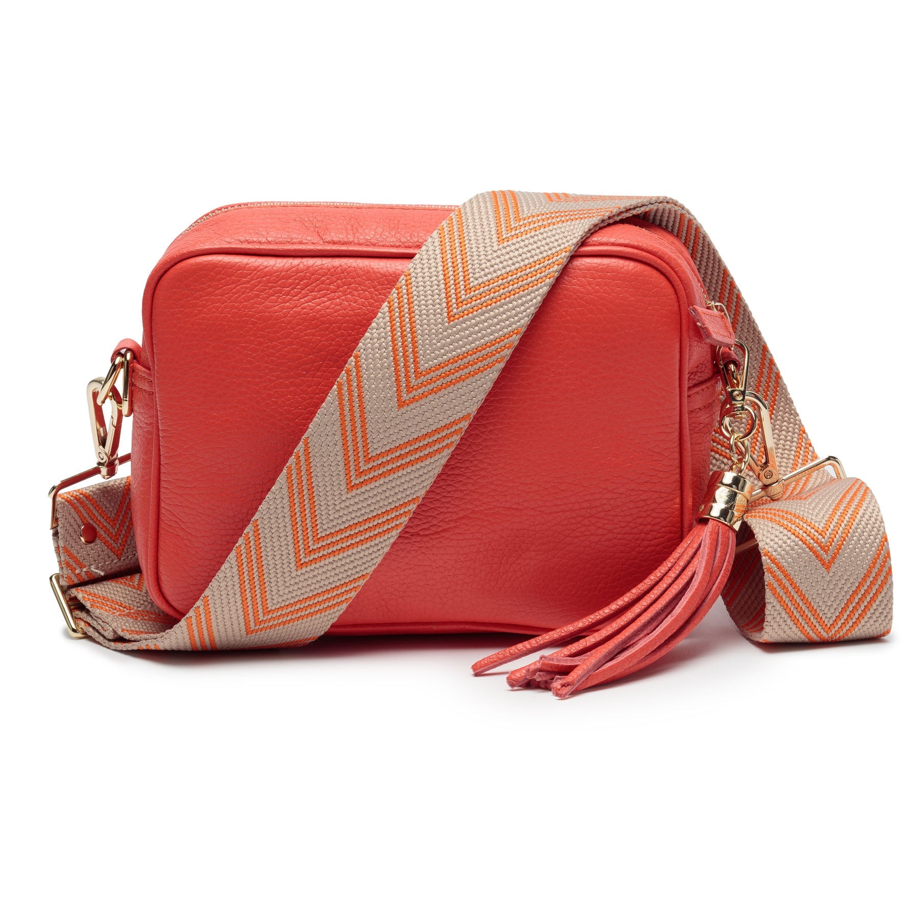 Elie Beaumont Crossbody Tassel Coral