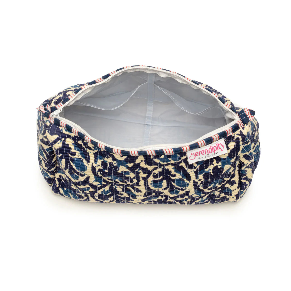 Elie Beaumont Serendipity Cotton Cosmetic Bag Set - Indigo Ikat