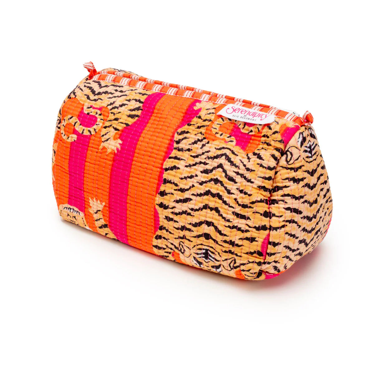 Elie Beaumont Serendipity Cotton Tote & Cosmetic Bag Set - Tibetan Tiger