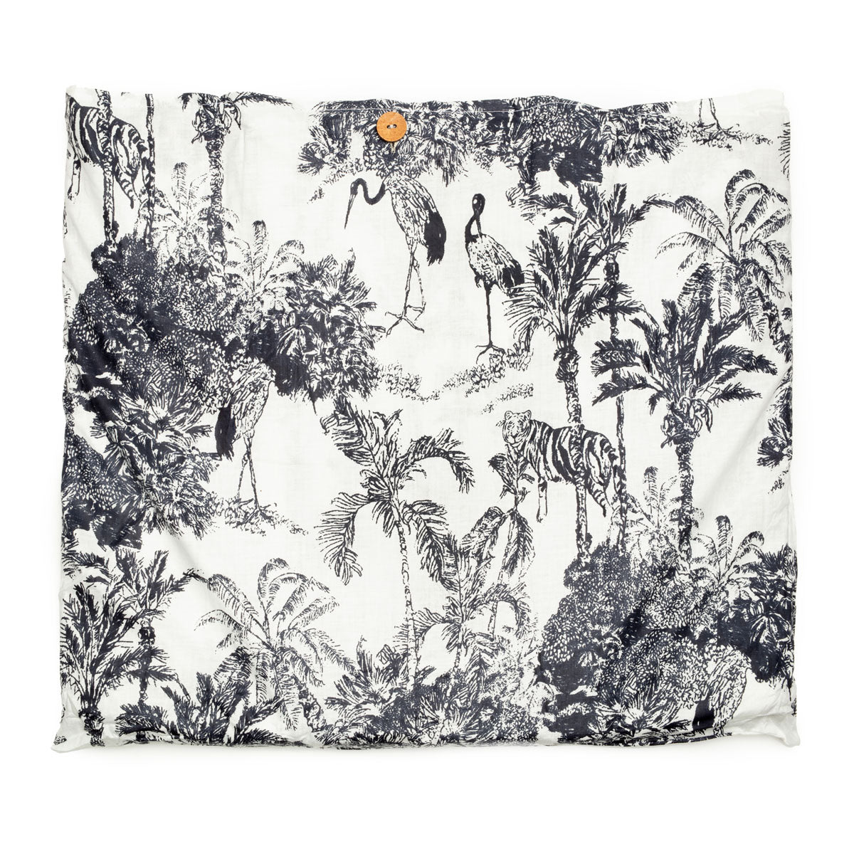 Elie Beaumont Serendipity Cotton Quilted Tote - Black / White Crane