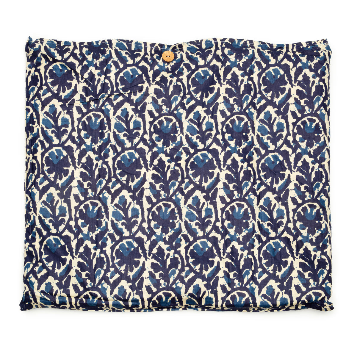 Elie Beaumont Serendipity Cotton Quilted Tote - Indigo Ikat