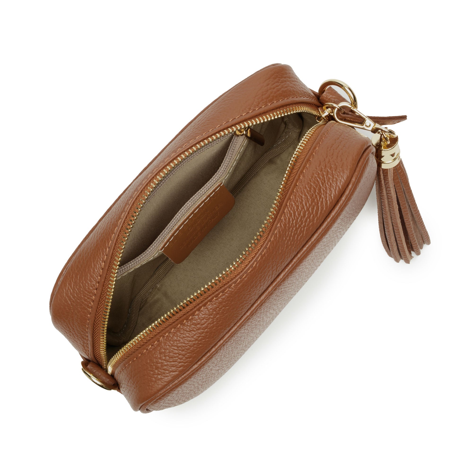 Elie Beaumont Crossbody Tassel Dark Tan