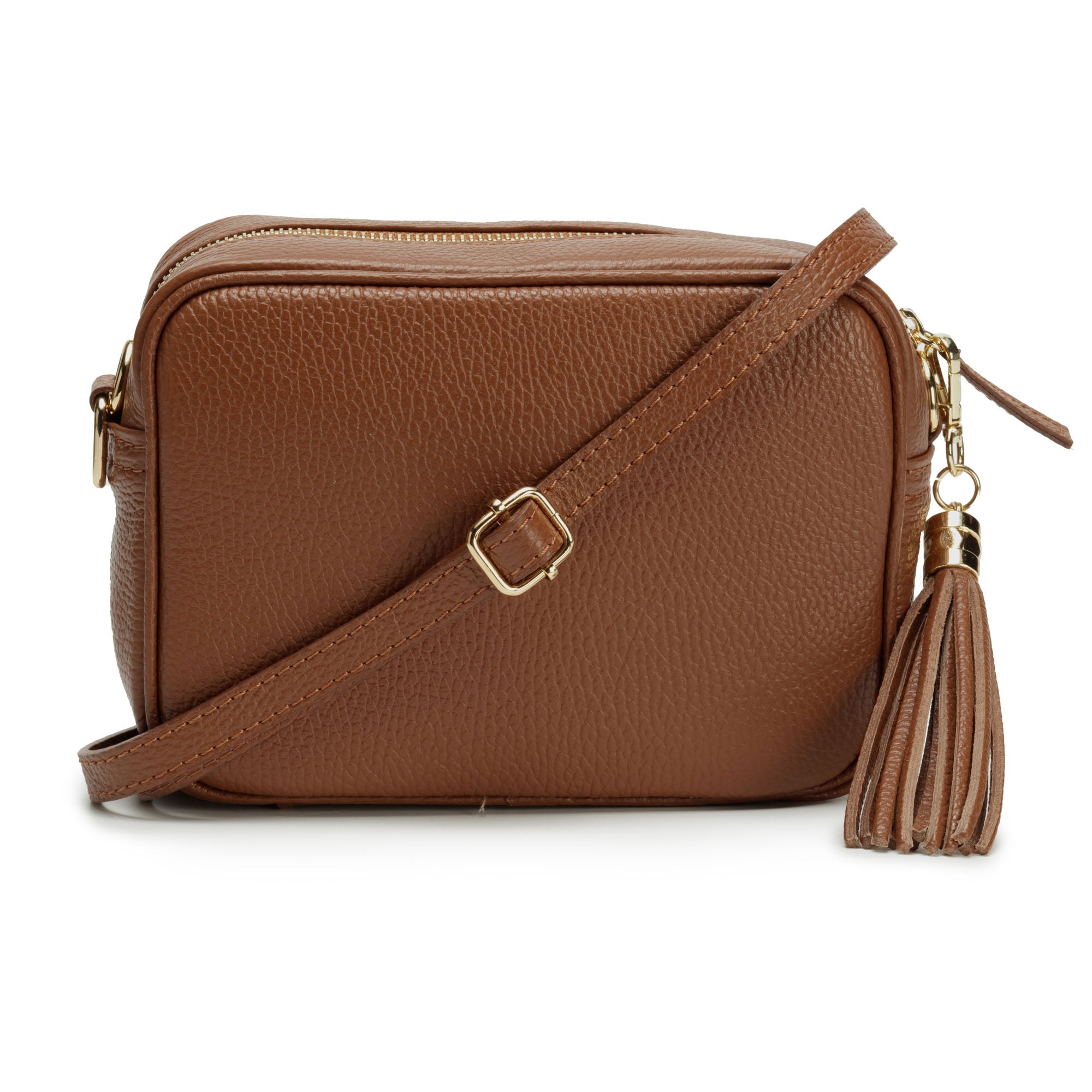 Elie Beaumont Crossbody Tassel Dark Tan