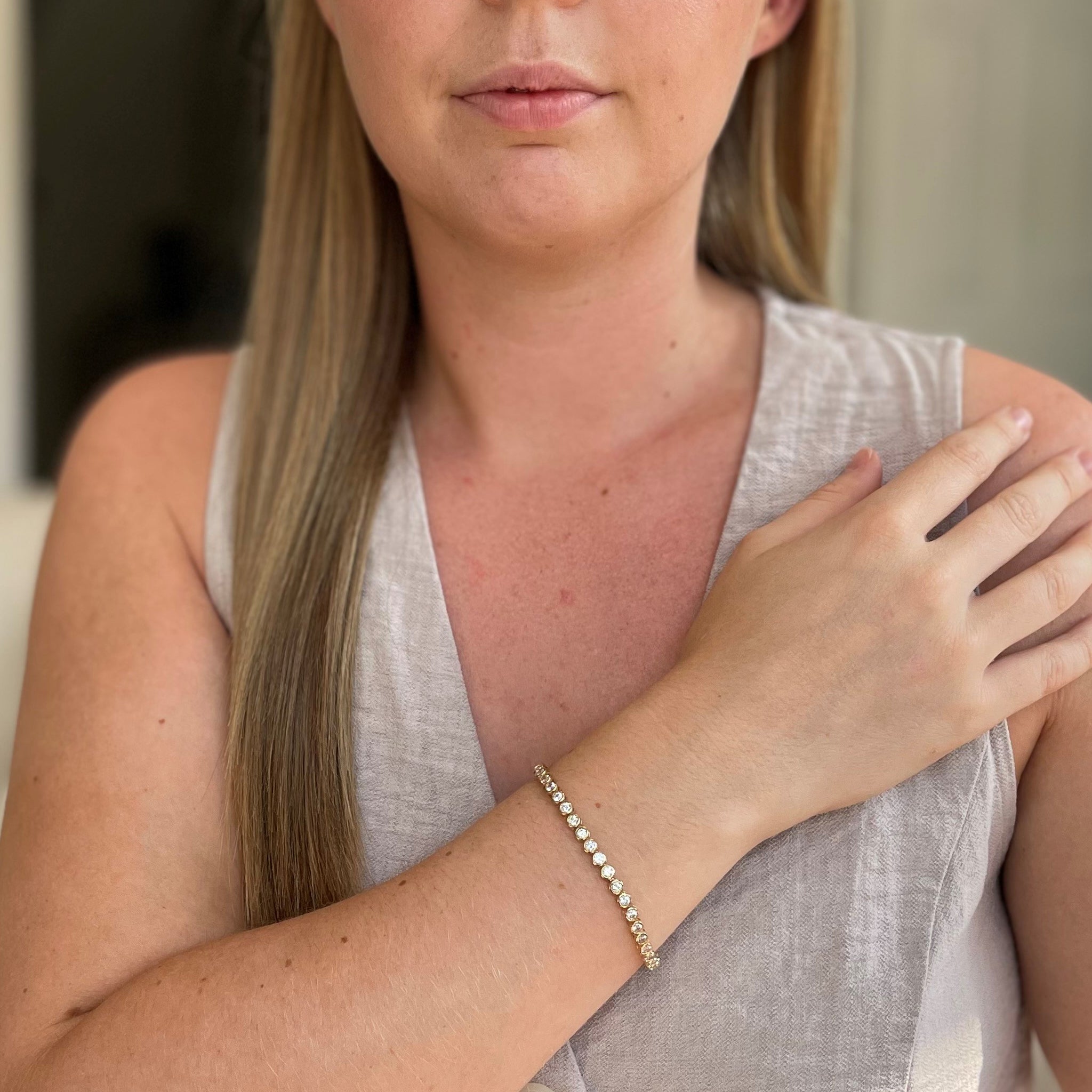 Cachet London Dawn Silver Tennis Bracelet