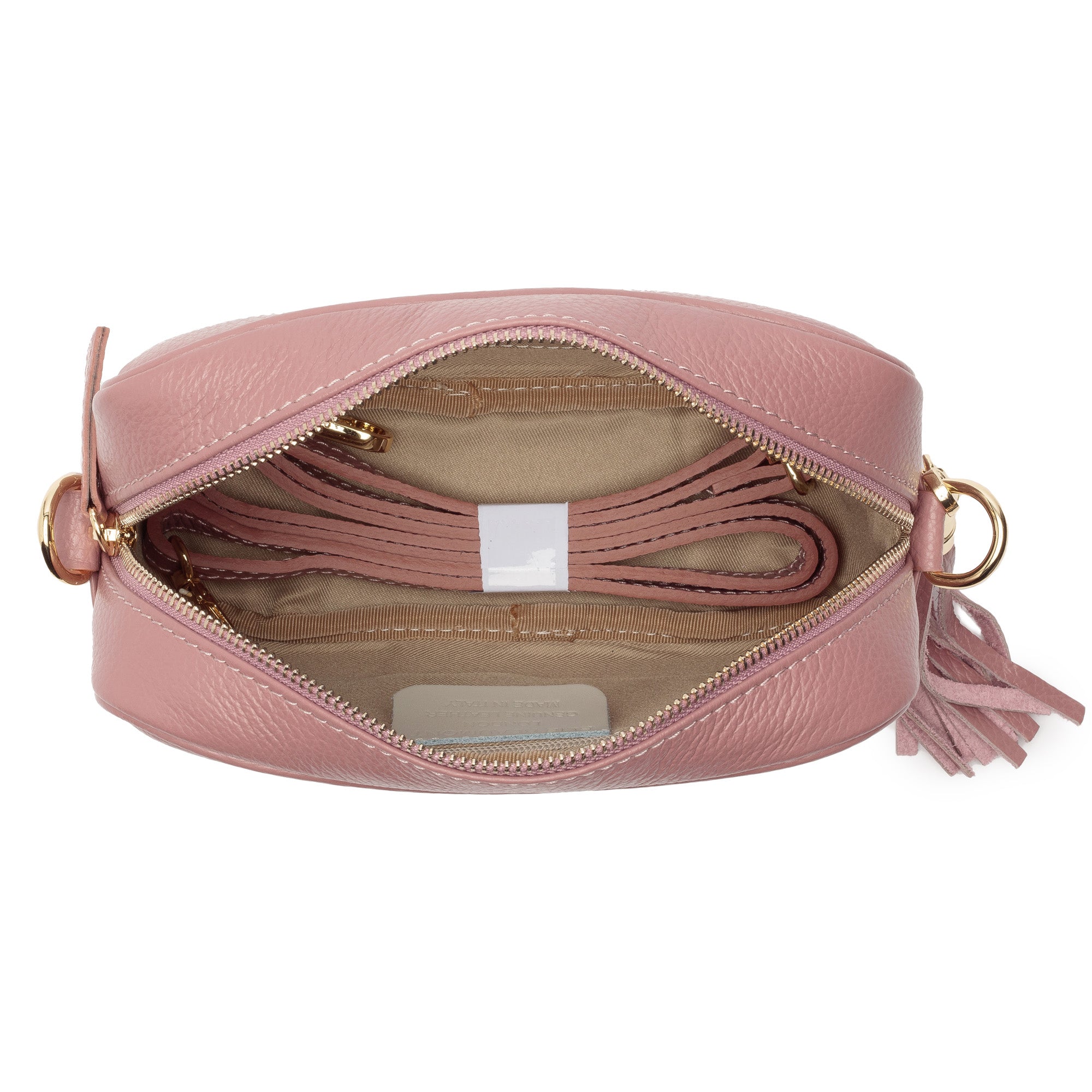 Elie Beaumont Crossbody Tassel Dusty Rose