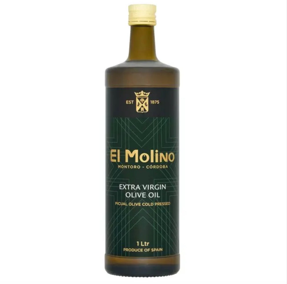 El Molino Extra Virgin Olive Oil 1L Cold Pressed Picual Olives Made in Spain