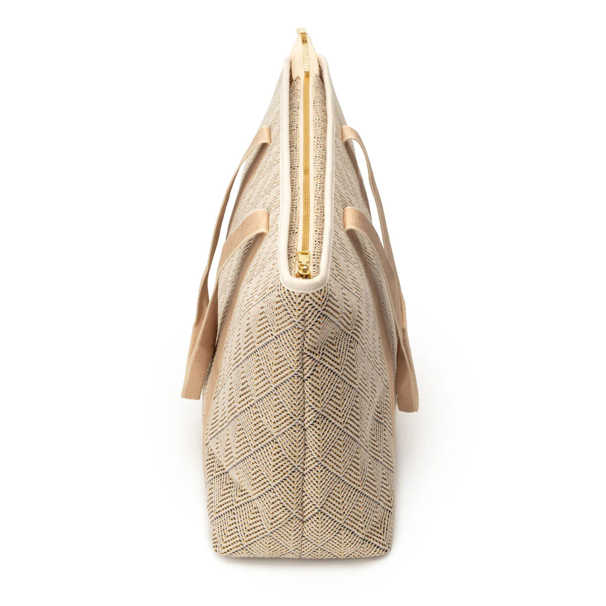 Elie Beaumont Summer Tote - Black Geometric basket weave