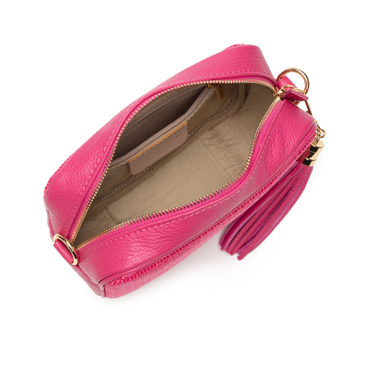 Elie Beaumont Raffia Crossbody Cerise