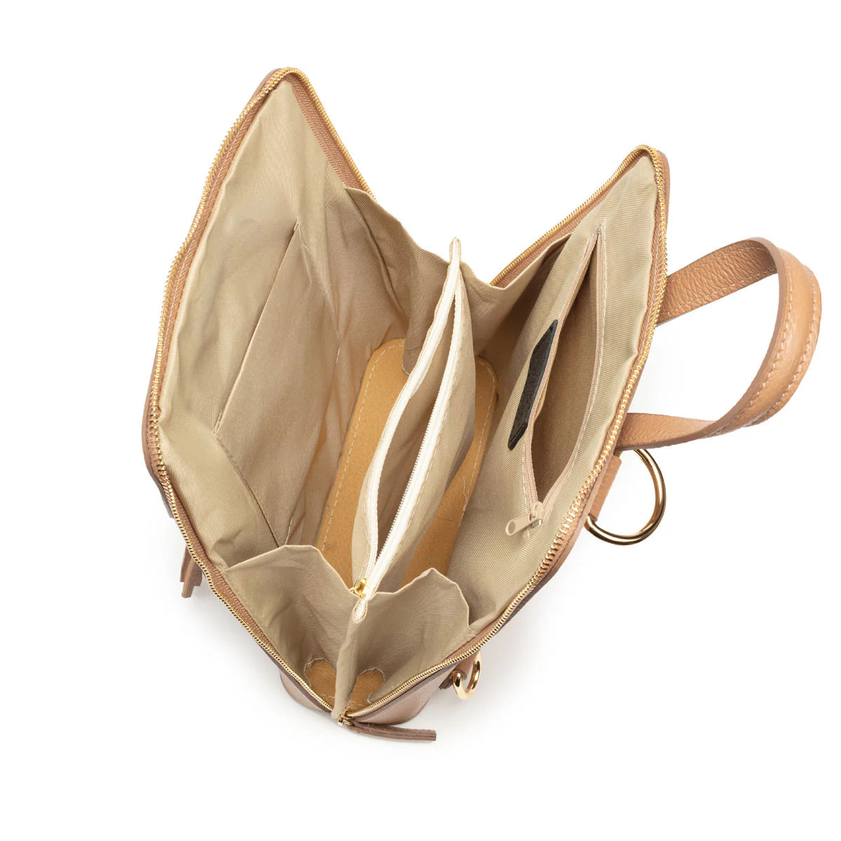 Elie Beaumont Verso Backpack/Crossbody Camel