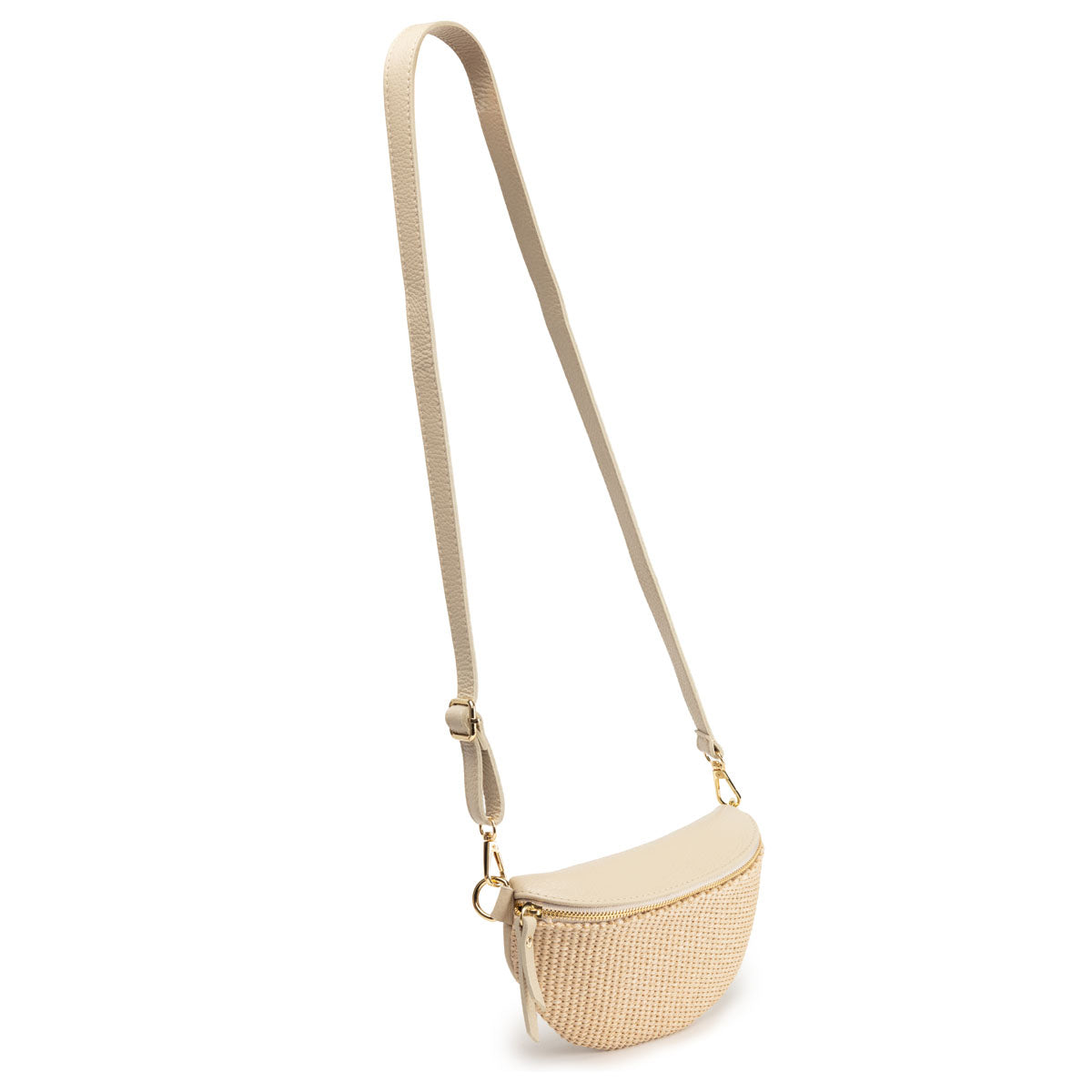 Elie Beaumont Raffia Sling Bag Stone