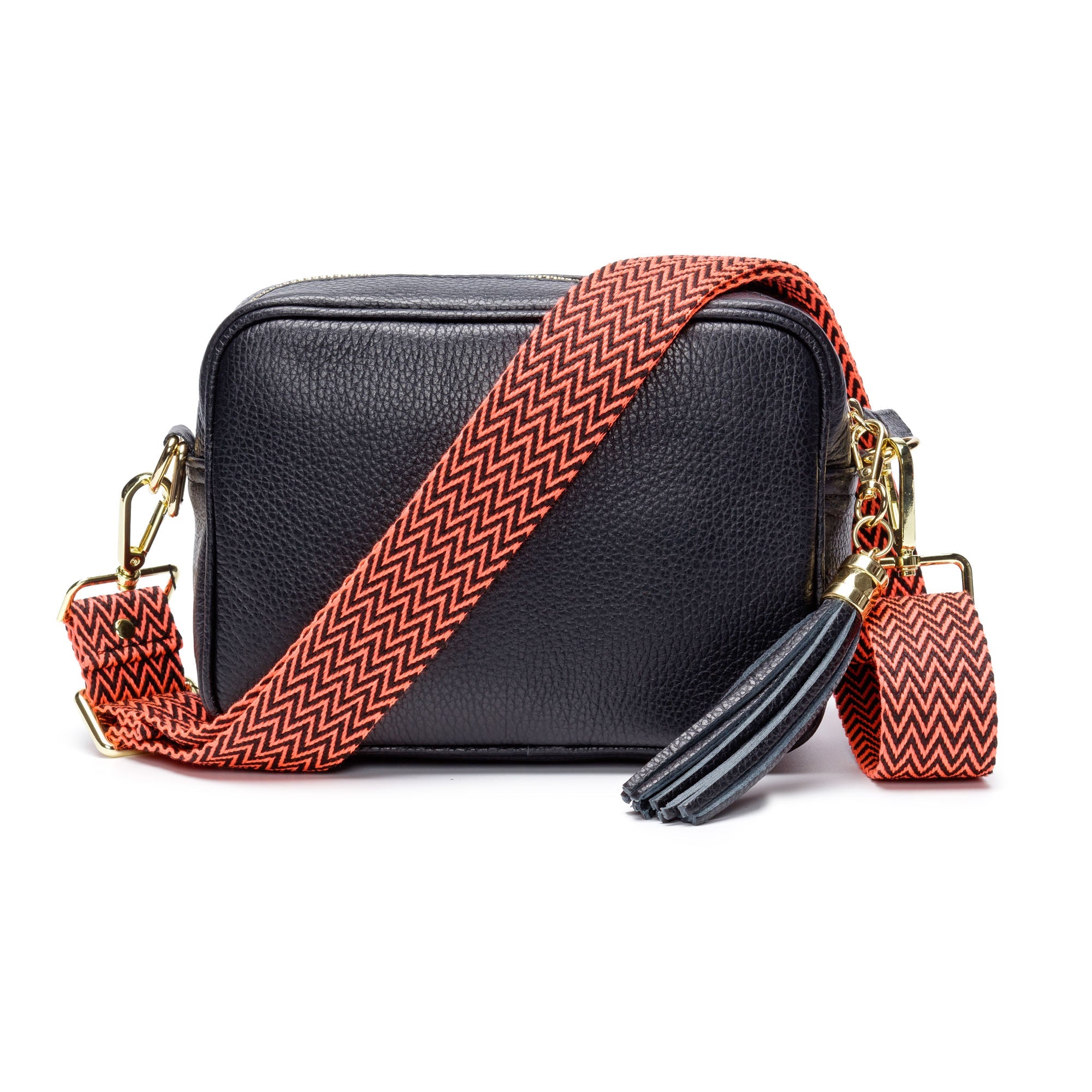 Elie Beaumont Crossbody strap - Orange Zigzag