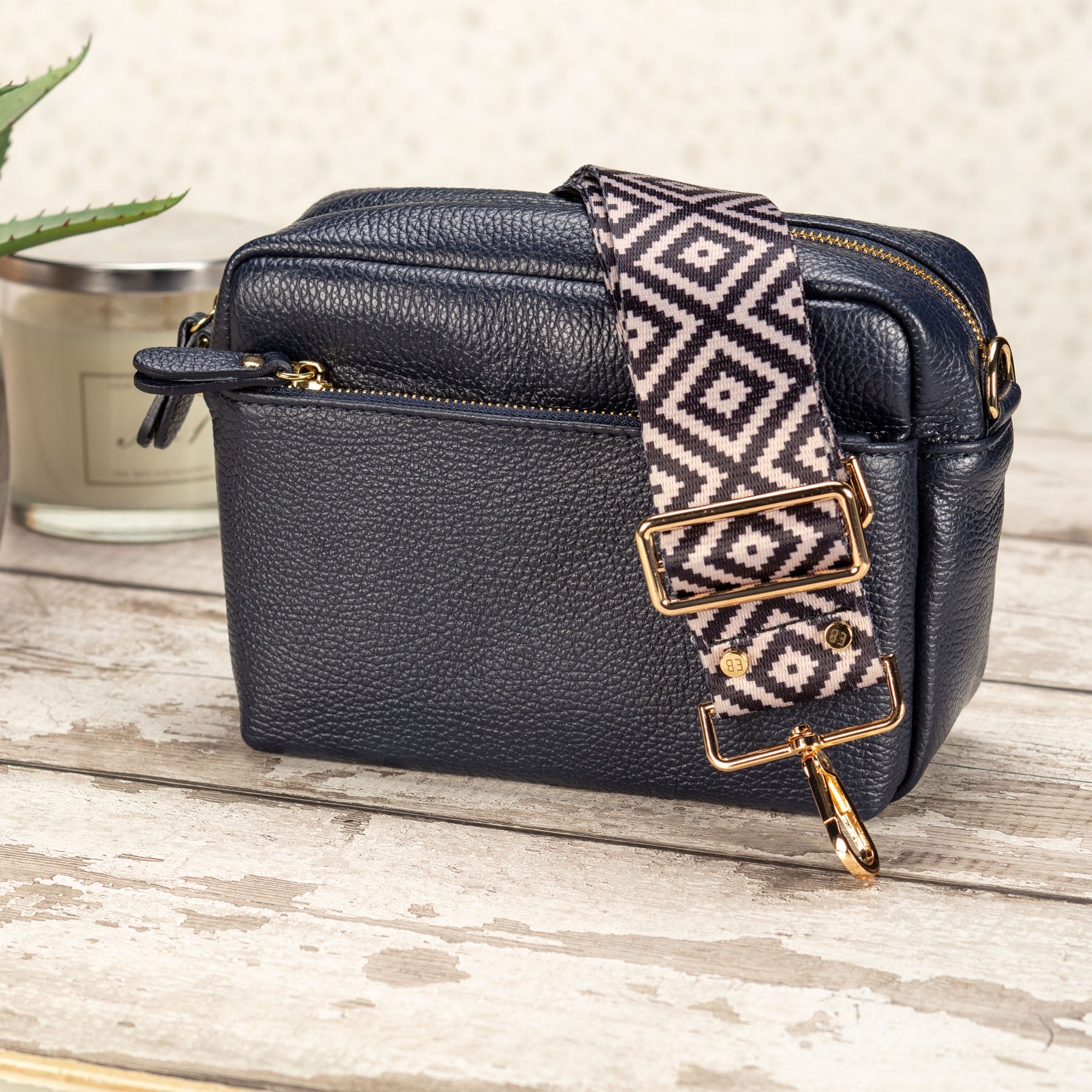 Elie Beaumont Crossbody Town Bag Navy