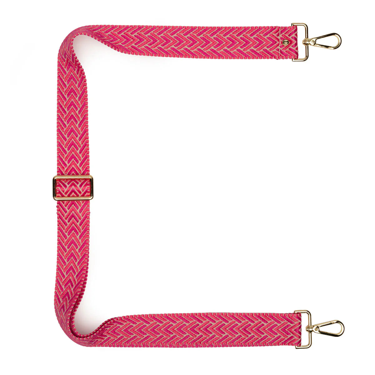 Elie Beaumont Crossbody strap - Cerise Herringbone