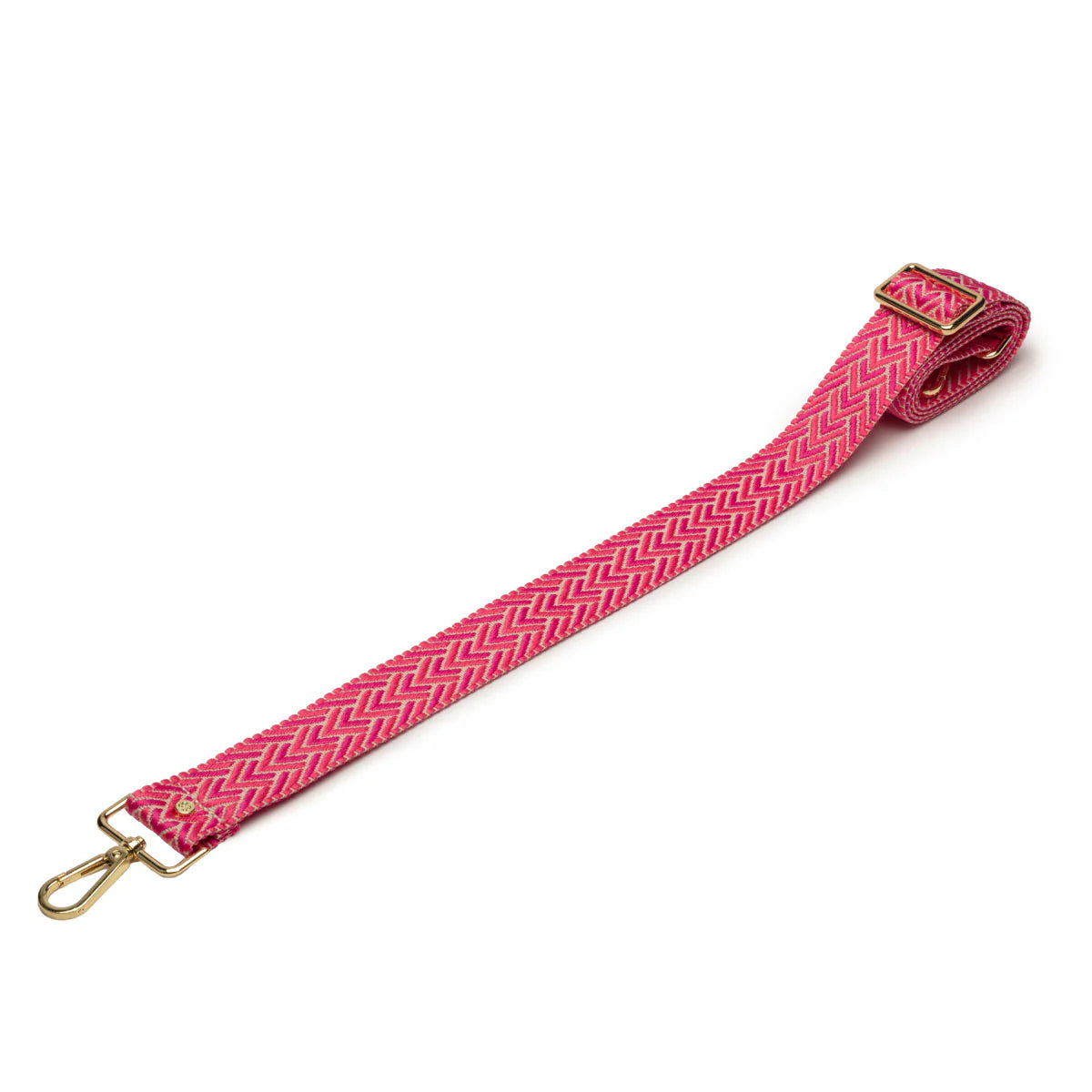 Elie Beaumont Crossbody strap - Cerise Herringbone