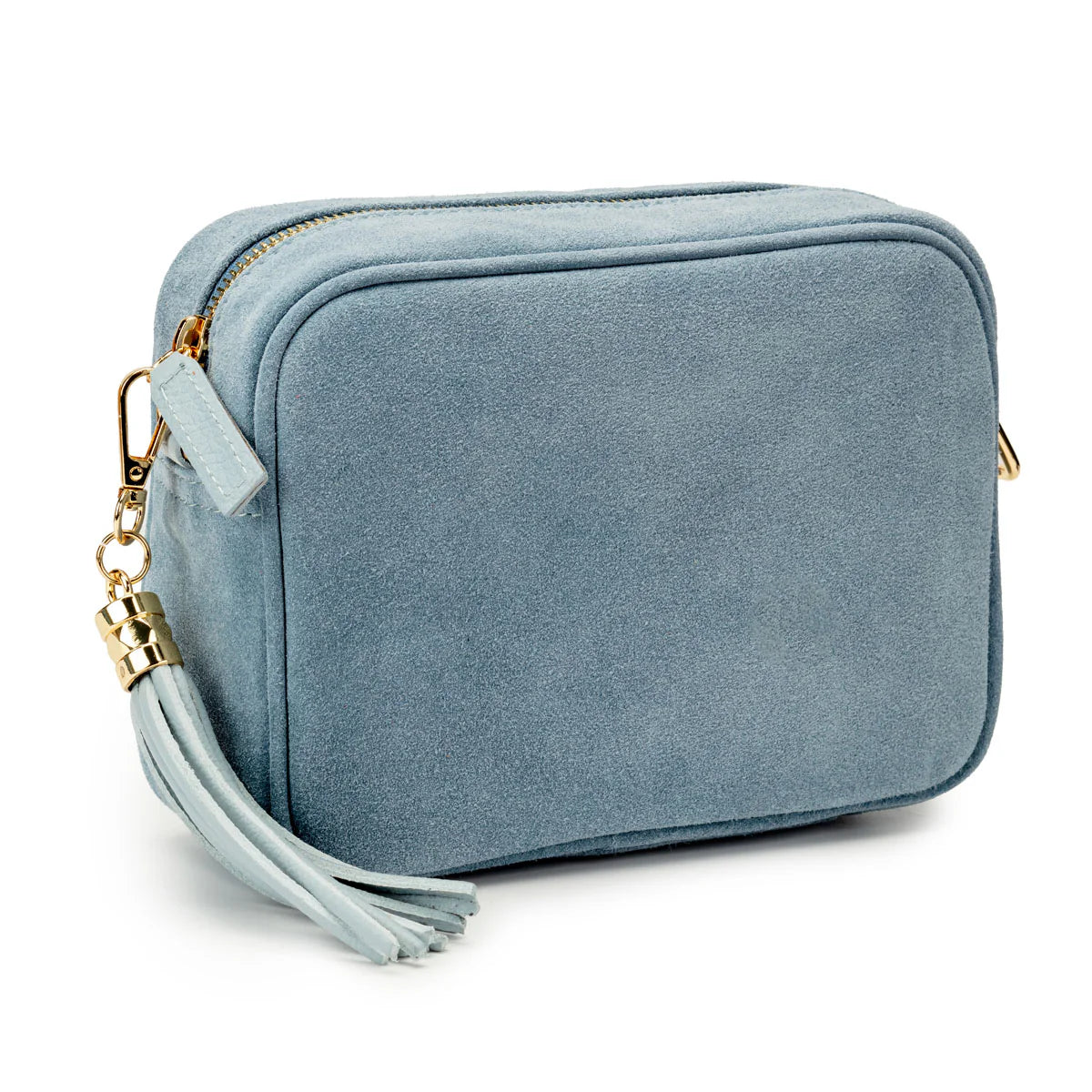 Elie Beaumont Crossbody Tassel Suede - Powder Blue