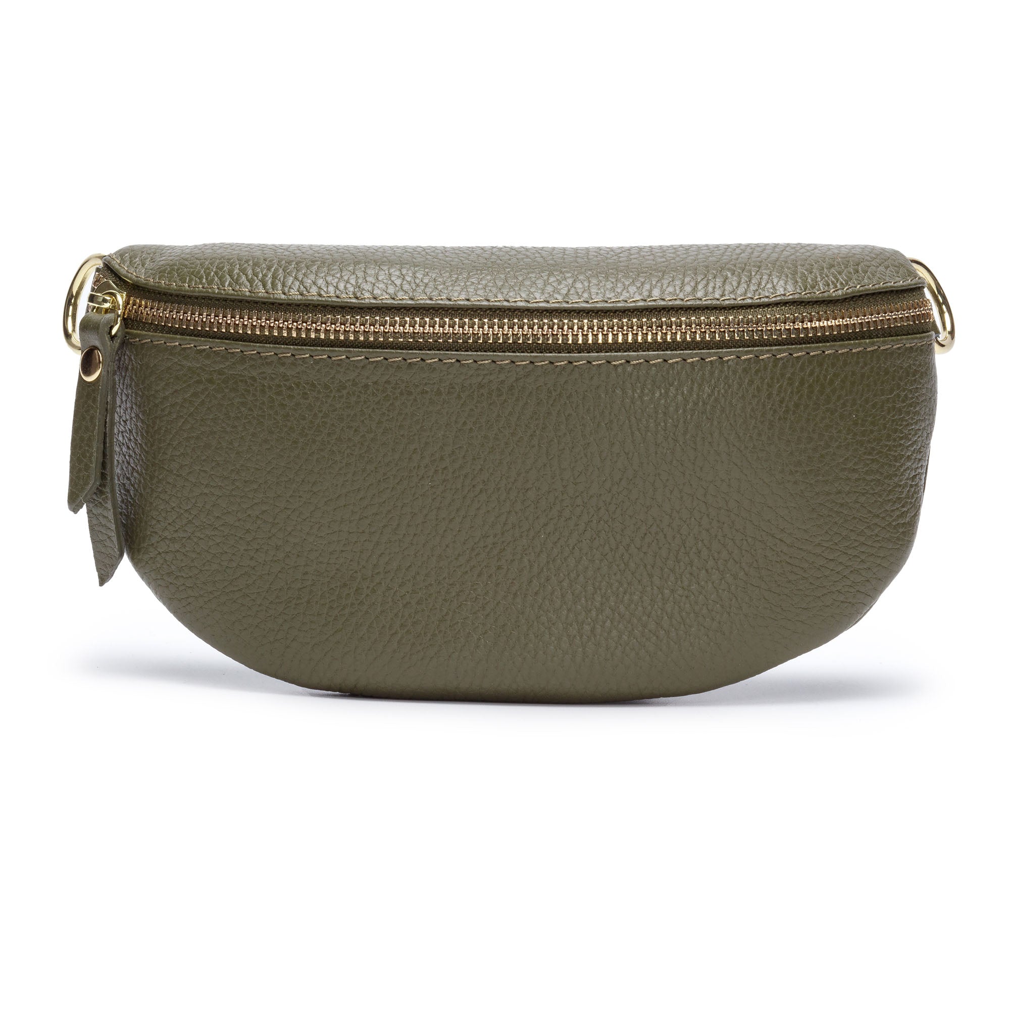 Elie Beaumont Sling Bag - Olive with Army Stripes Strap