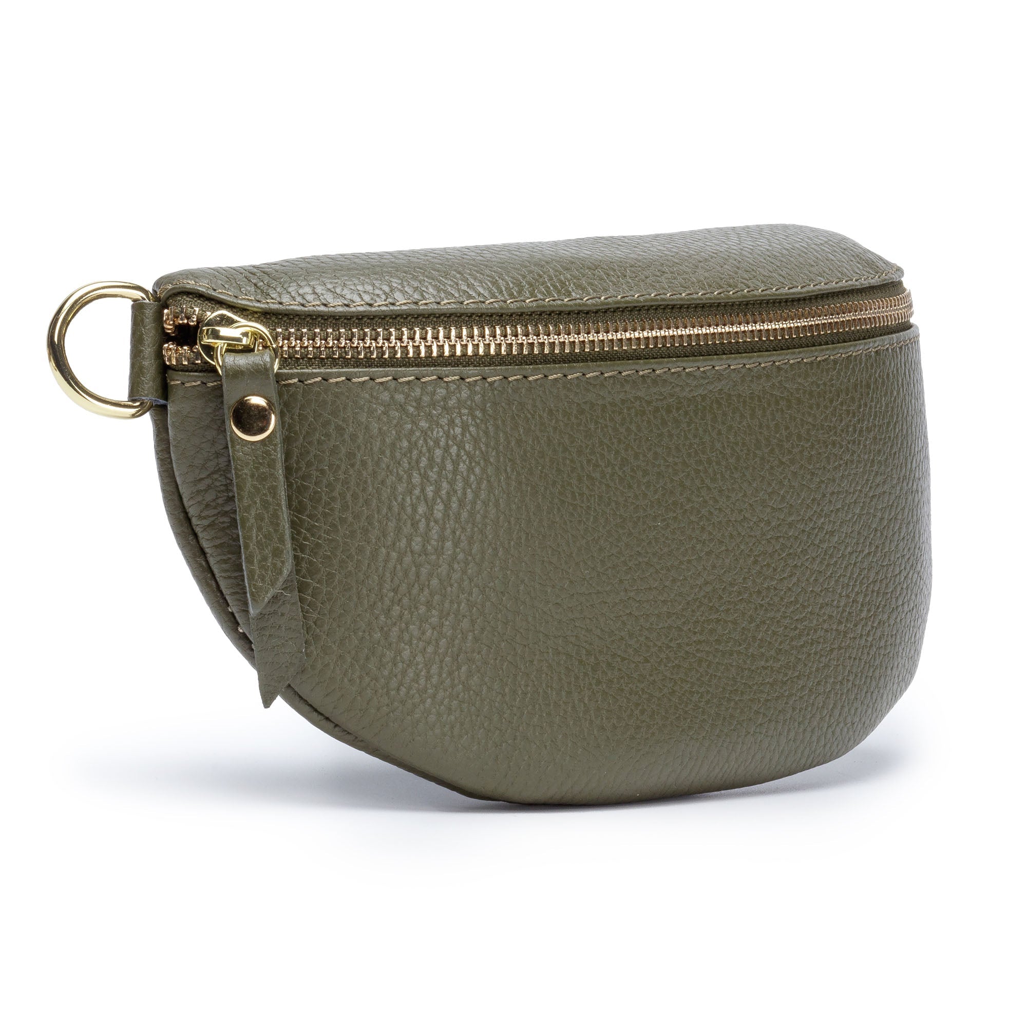 Elie Beaumont Sling Bag - Olive with Army Stripes Strap